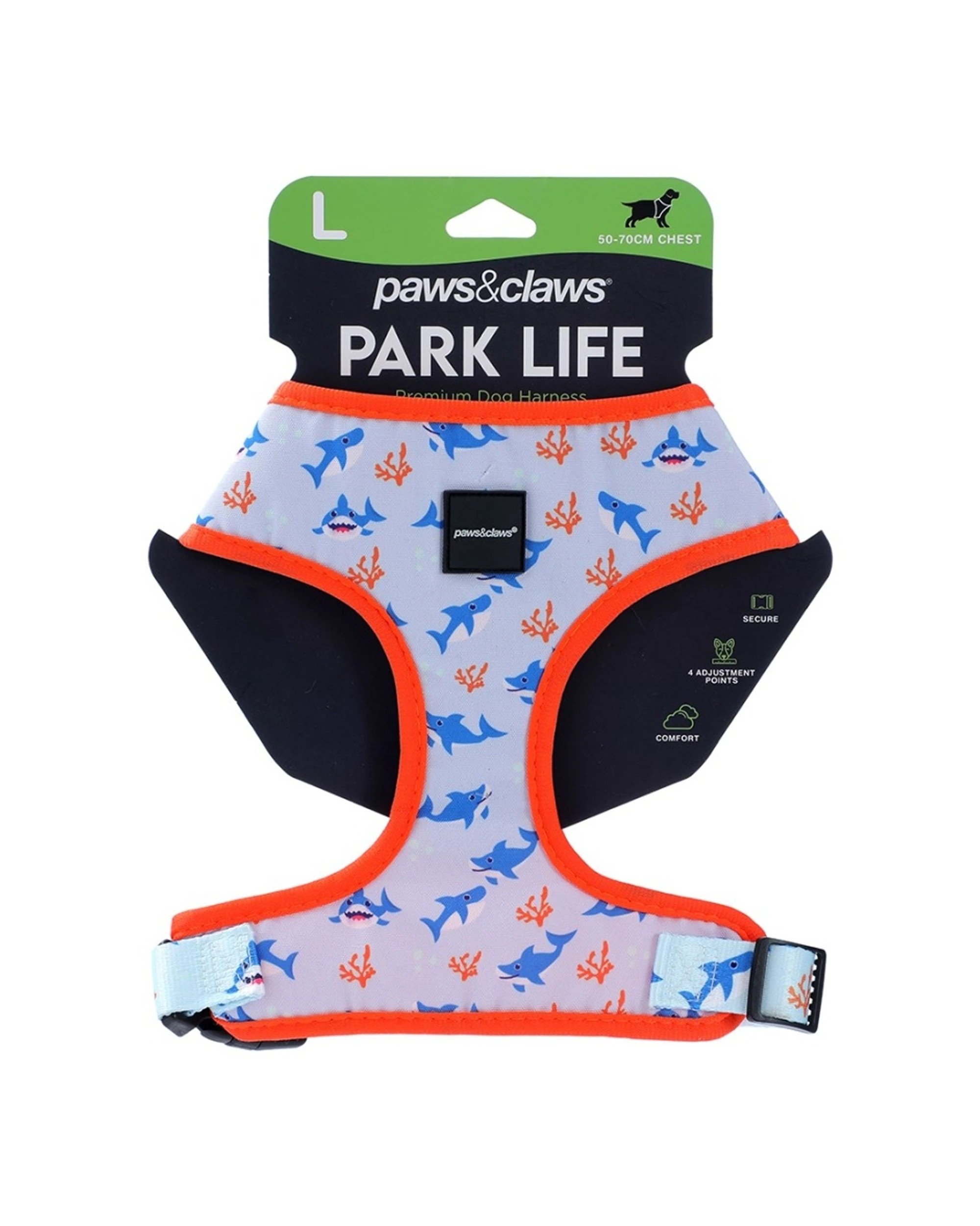 2 Paws & Claws 3PK Park Life Printed Pet Dog Harness Large 50-70cm - Assorted, 2 of 7