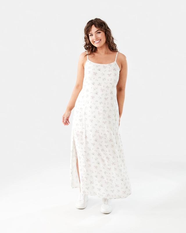 frank and eileen rory linen dress Rory, Maxi Shirtdress, White Denim main image 1