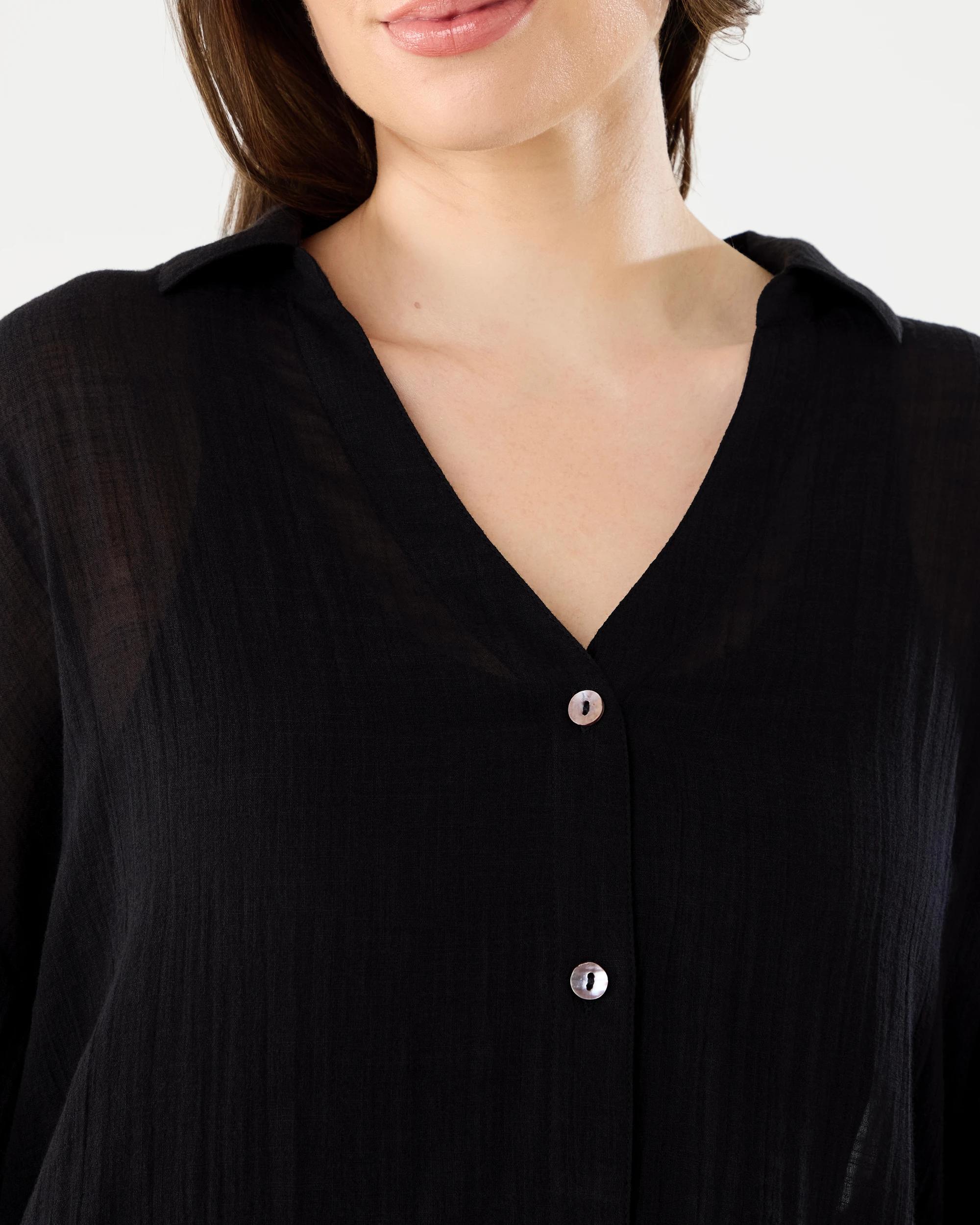 7 Cover Up Shirt Black, 7 of 8