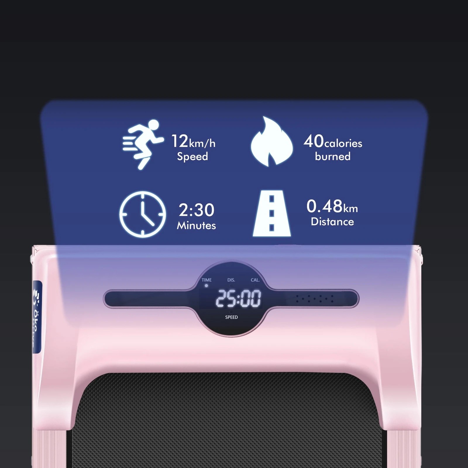 5 Black Lord Treadmill Electric Walking Pad Exercise Home Gym Fitness Machine - Pink, 5 of 9