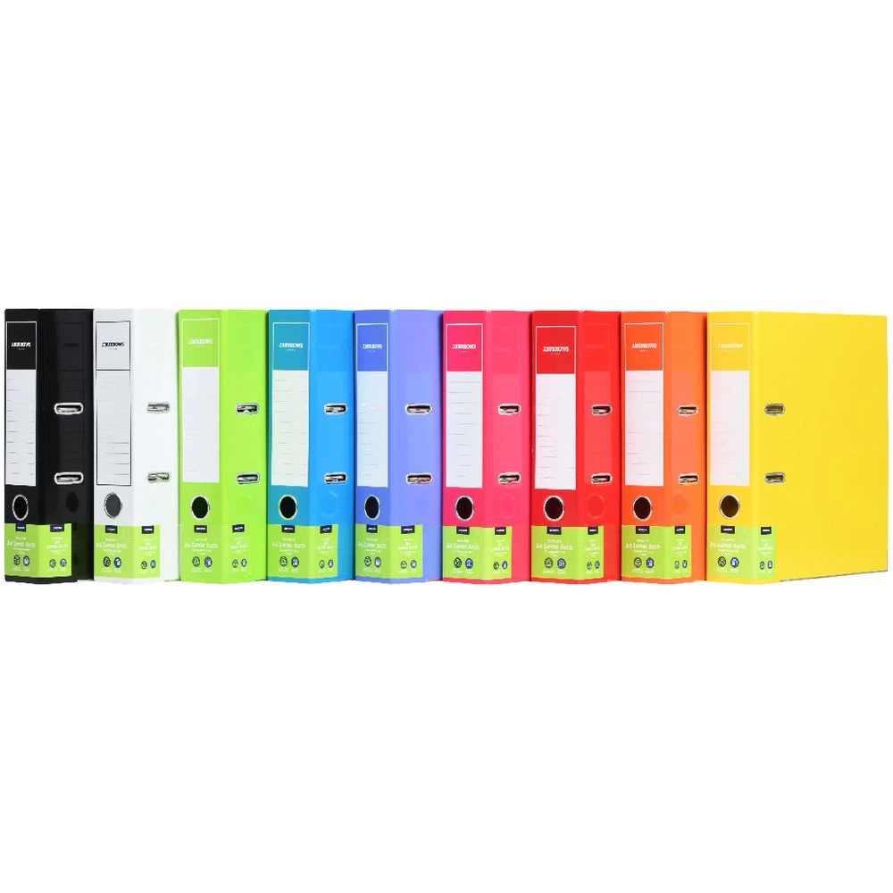 6 J.Burrows A4 Lever Arch 2-Ring Binder Gloss Blue, 6 of 6