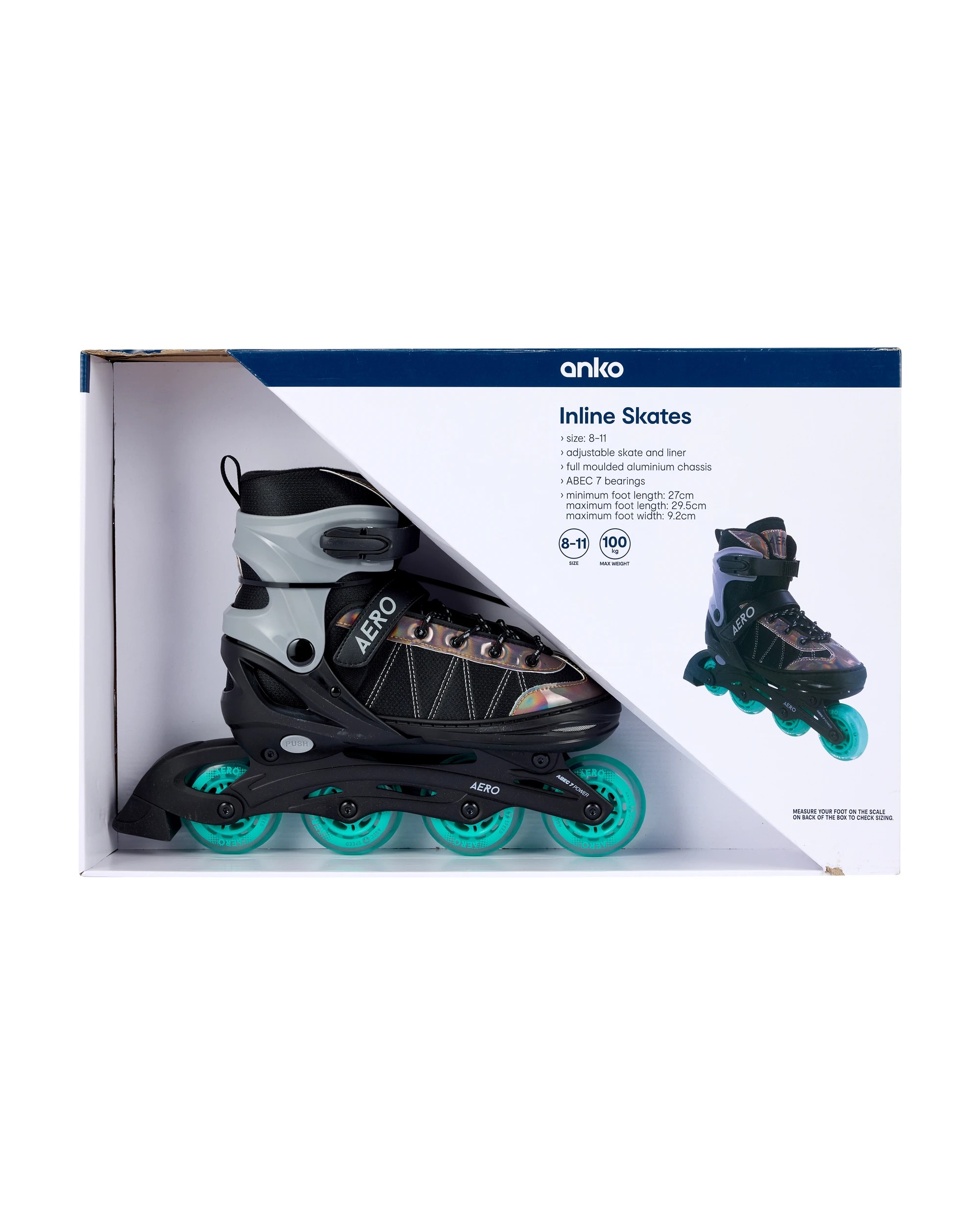 1 Inline Skates - Black, Size 8-11, 1 of 8
