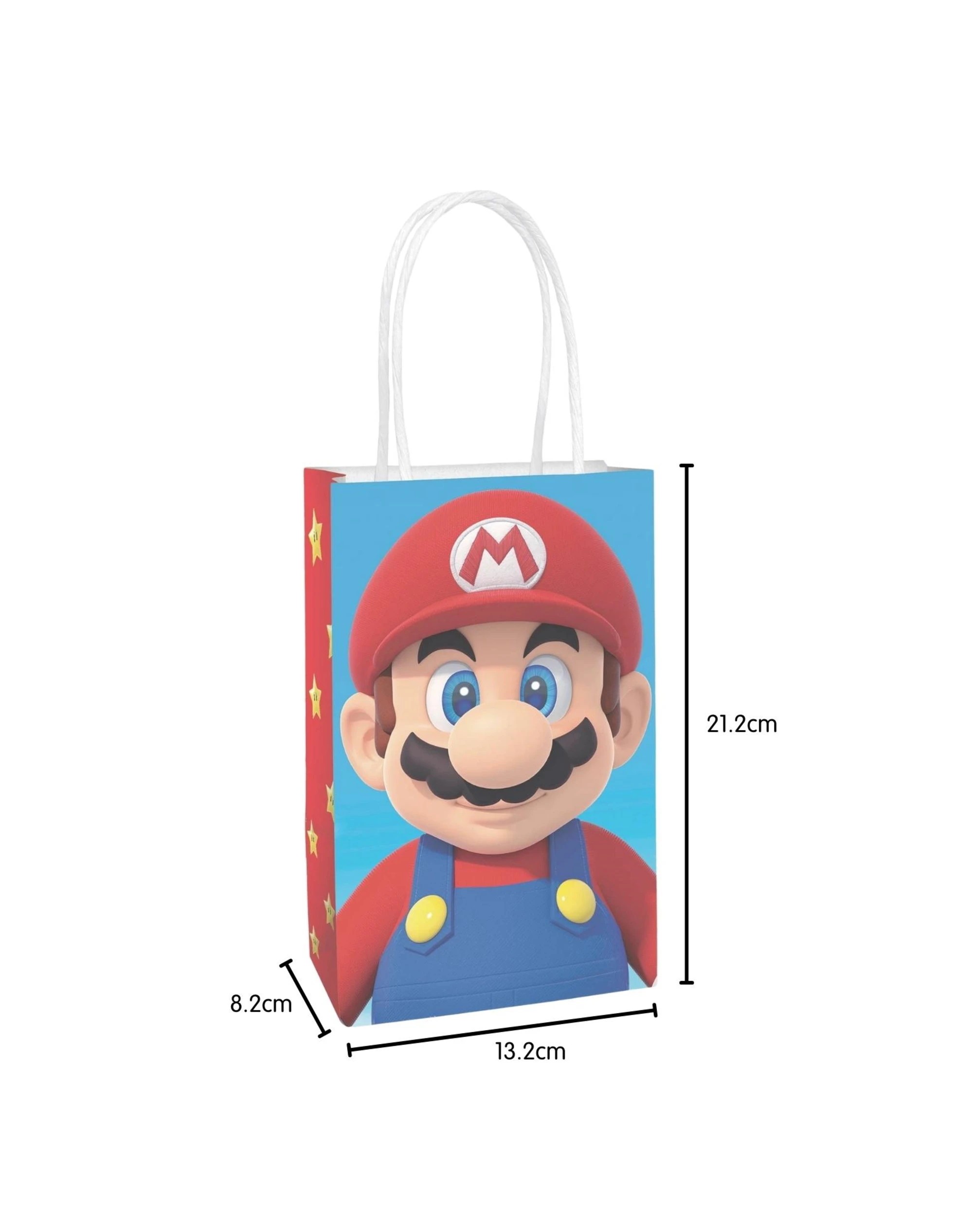 2 Amscan Super Mario Bros. Paper Gift Bags Pack of 8, 2 of 2