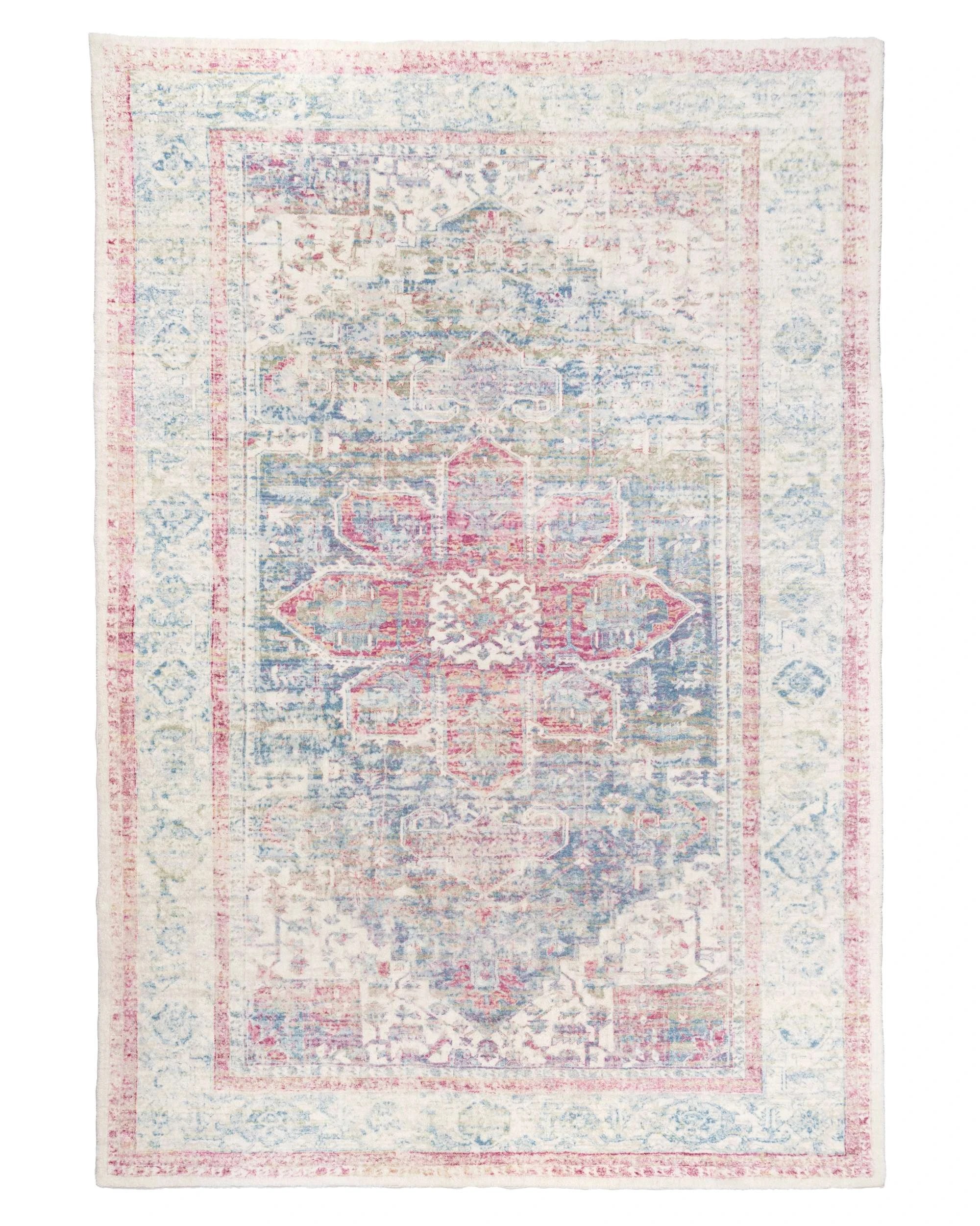 1 Loopsie Seri Medallion Washable Rug-290cm x 200cm - Pink, 1 of 7