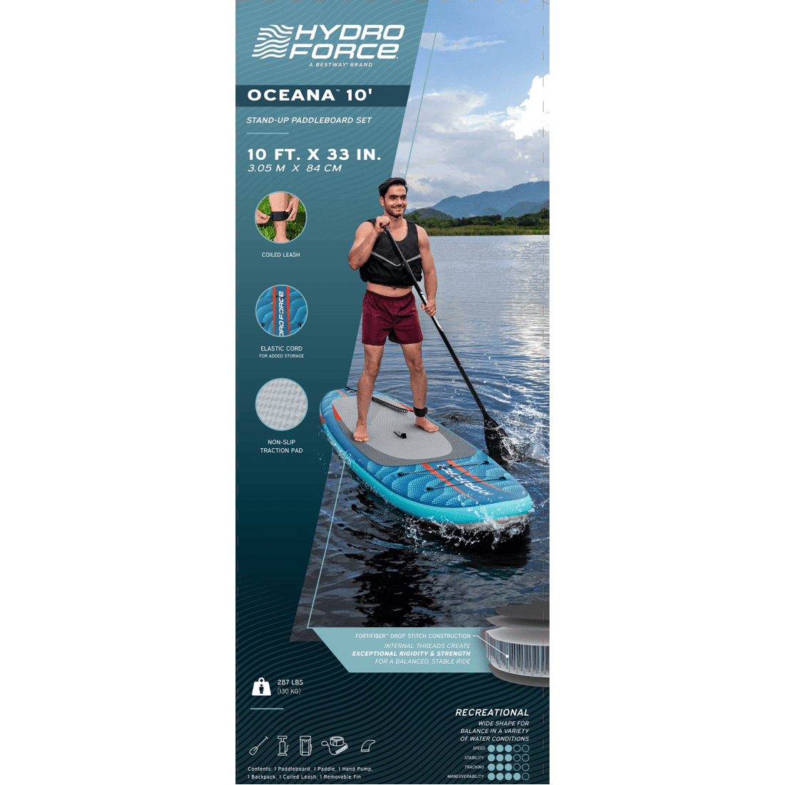 8 Bestway Hydro Force Oceana 10ft. Stand-Up Paddleboard Set, 8 of 8
