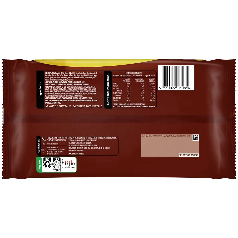 3 Arnotts Tim Tam Family Pack 365g, 3 of 6