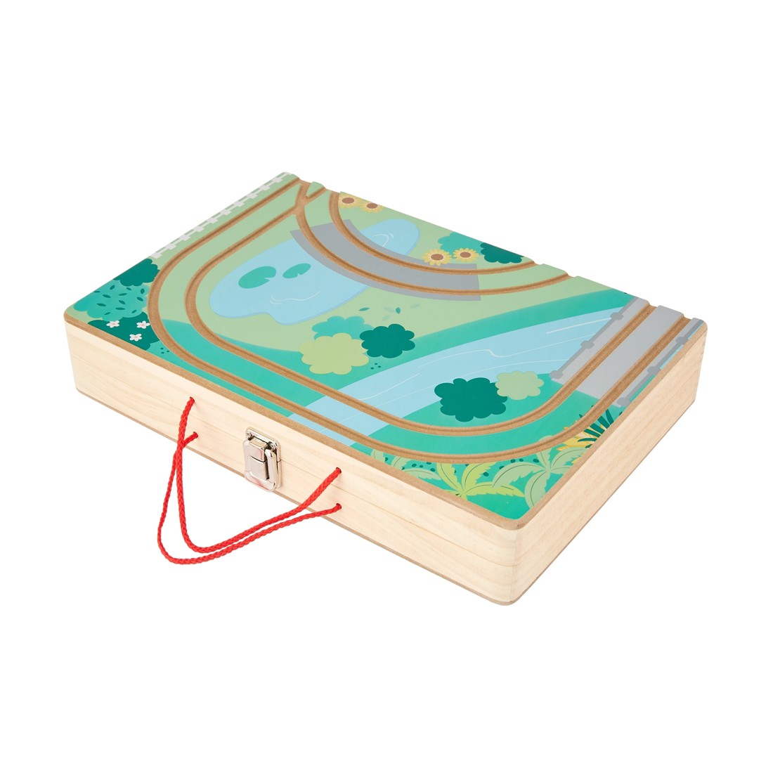 7 17 Piece Wooden Take Along Train Set, 7 of 8