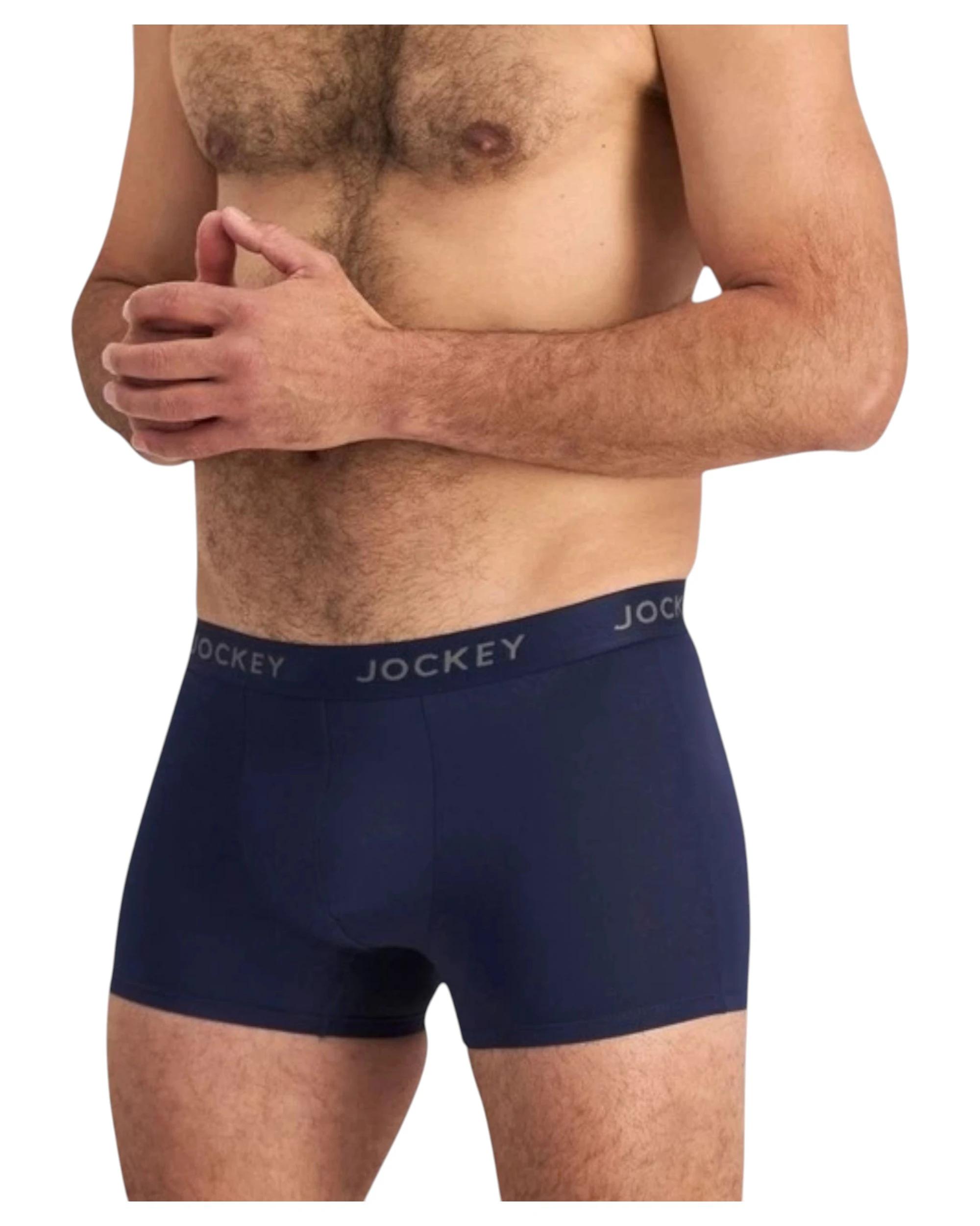 7 Jockey 2 Pack Mens Comfort Classics Microfibre Trunks Underwear NAVY MARLE, 7 of 7