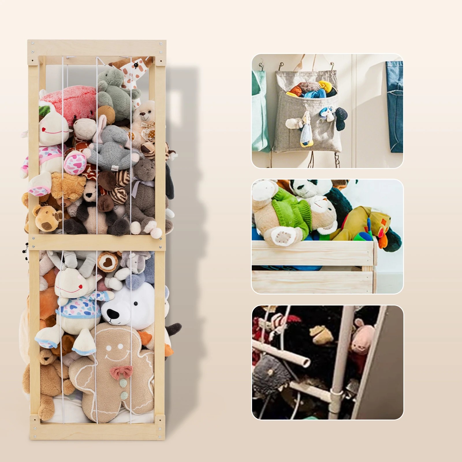 4 Costway Wooden Toy Storage Organizer Tall Display Rack, 4 of 6