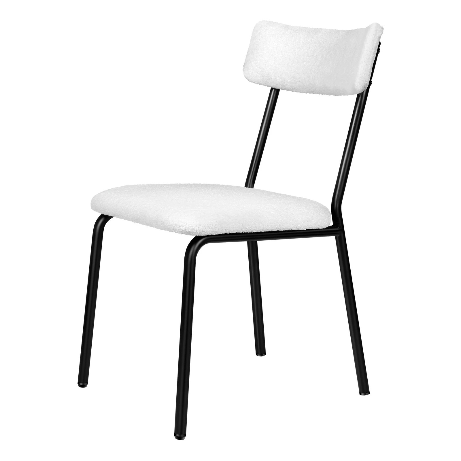 10 Alfordson 4x Dining Chairs Accent Kitchen Lounge Rectangular Back Sherpa - White, 10 of 10