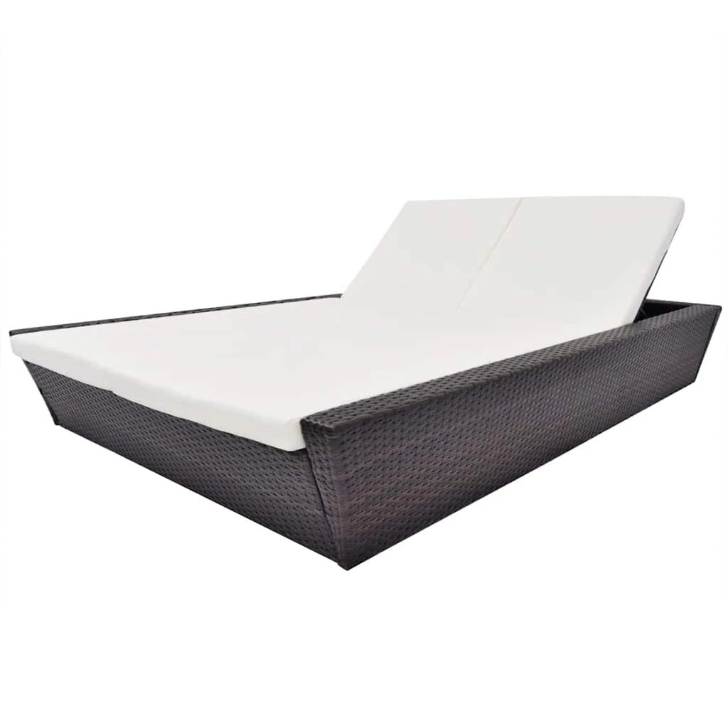 1 vidaXL Sunlounger Height-Adjustable - Brown, 1 of 8