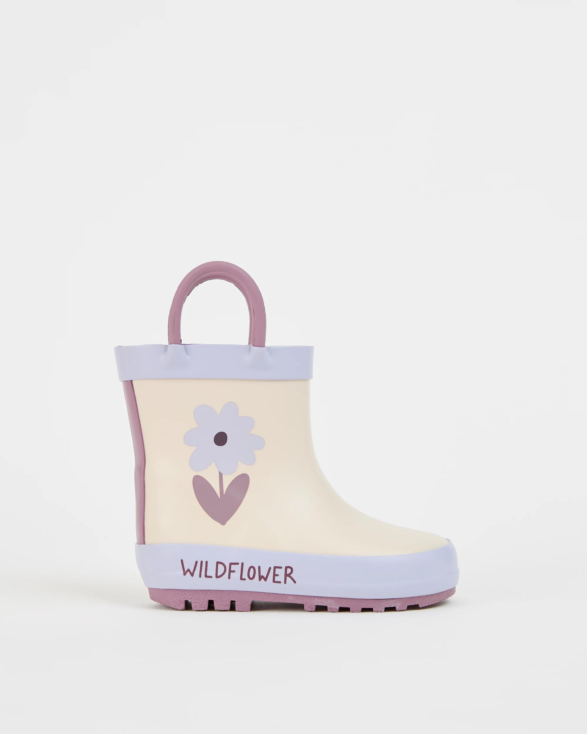 1 Target Baby Novelty Wildflower Rainboots LILAC, 1 of 3