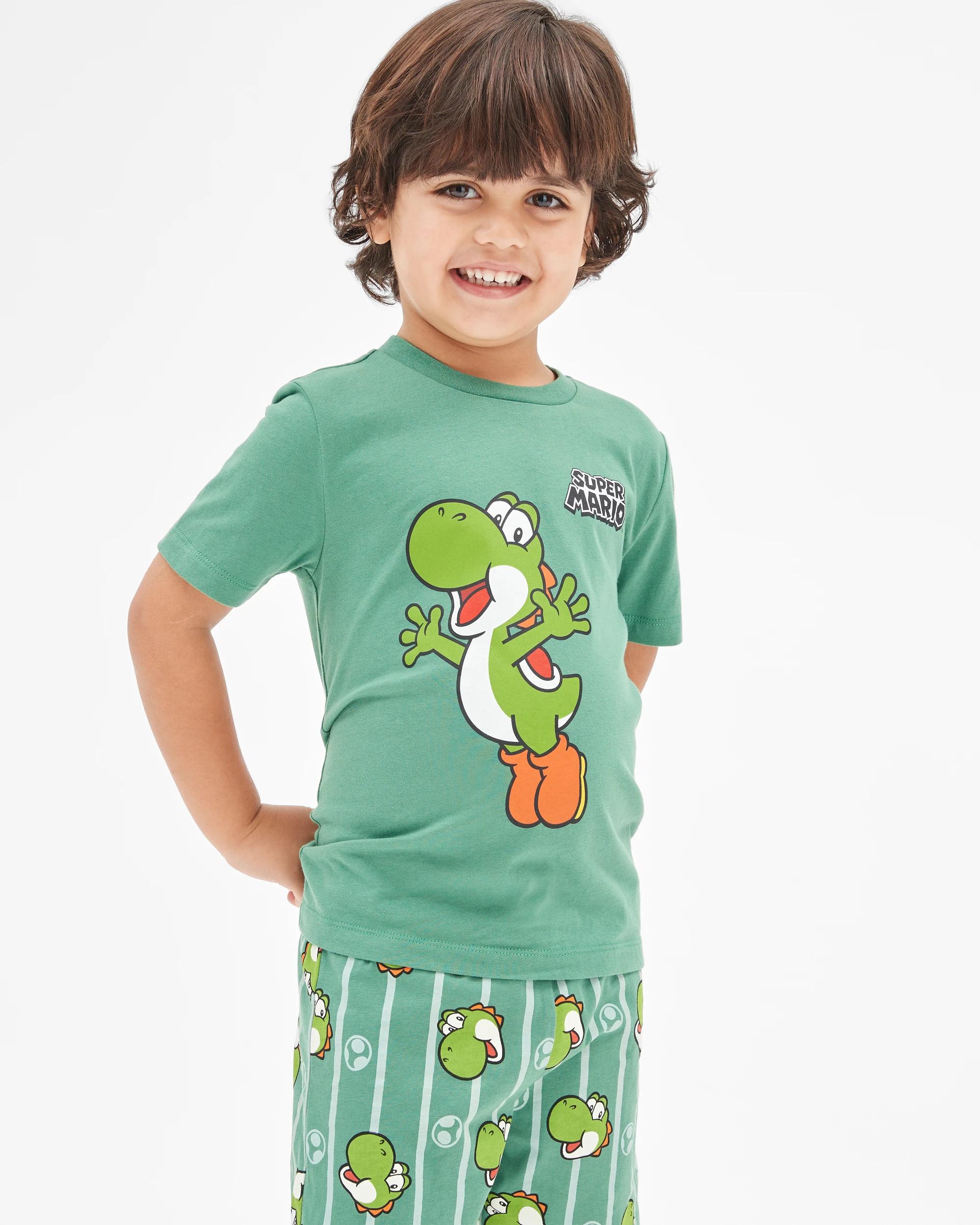 6 Super Mario Australian Cotton Younger Boys Pyjama Set 2 Pack MULTI, 6 of 8