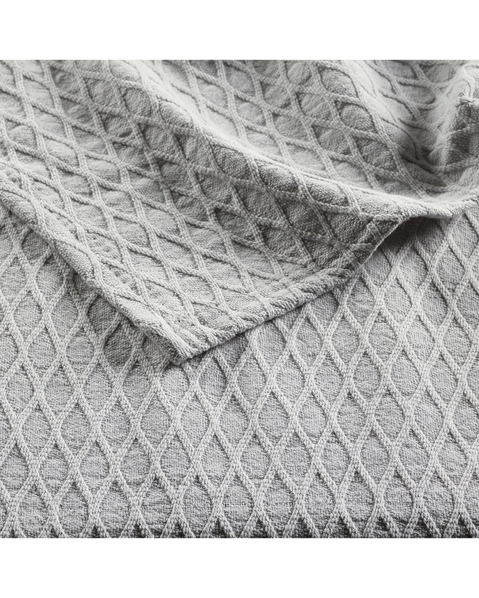 2 Bianca Gosford Blanket 100% Cotton Single Soft Summer Blanket Single/Double - Silver, 2 of 2