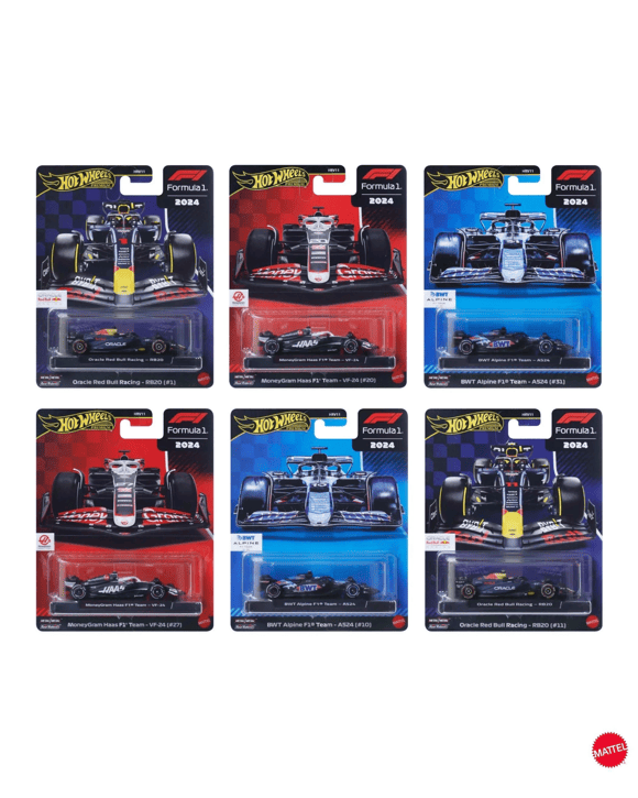 Hot Wheels Premium 2024 Die-Cast Formula 1 Race Car - Assorted - White