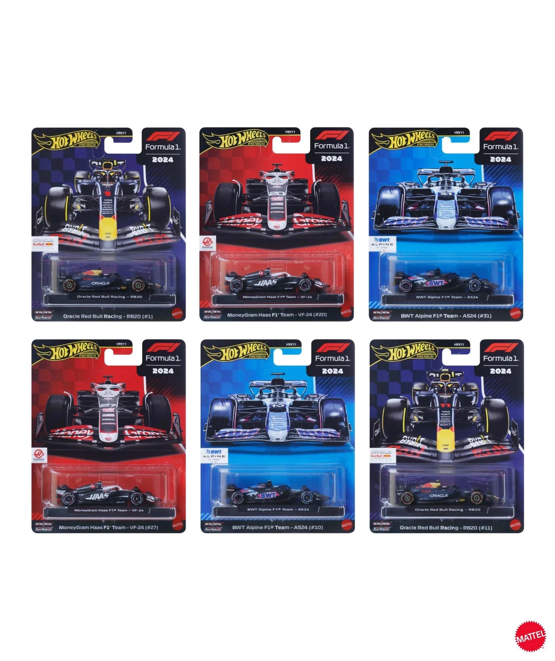 1 Hot Wheels Premium 2024 Die-Cast Formula 1 Race Car - Assorted - White, 1 of 6