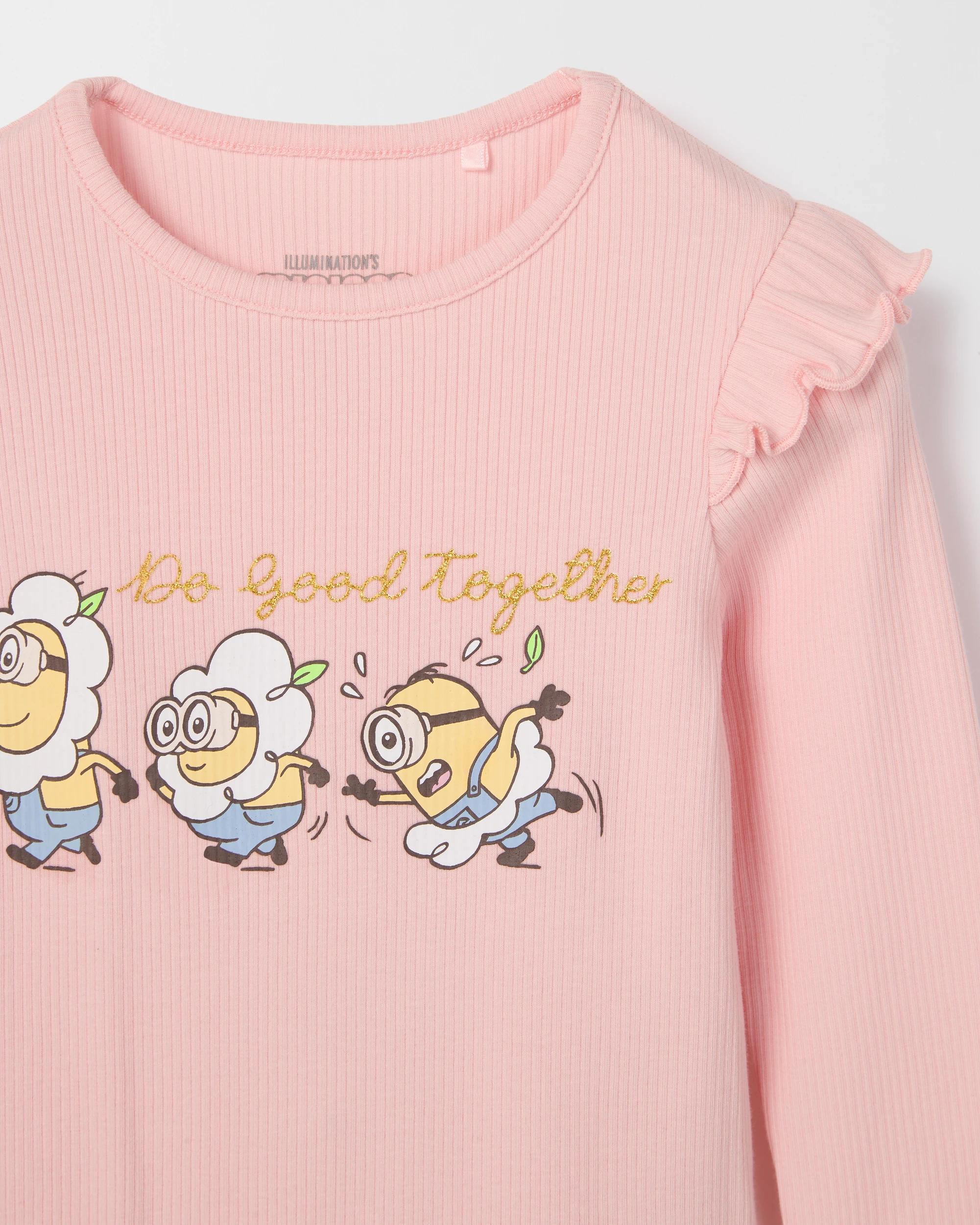 6 Minions Australian Cotton Long Sleeve T-Shirt PINK, 6 of 6