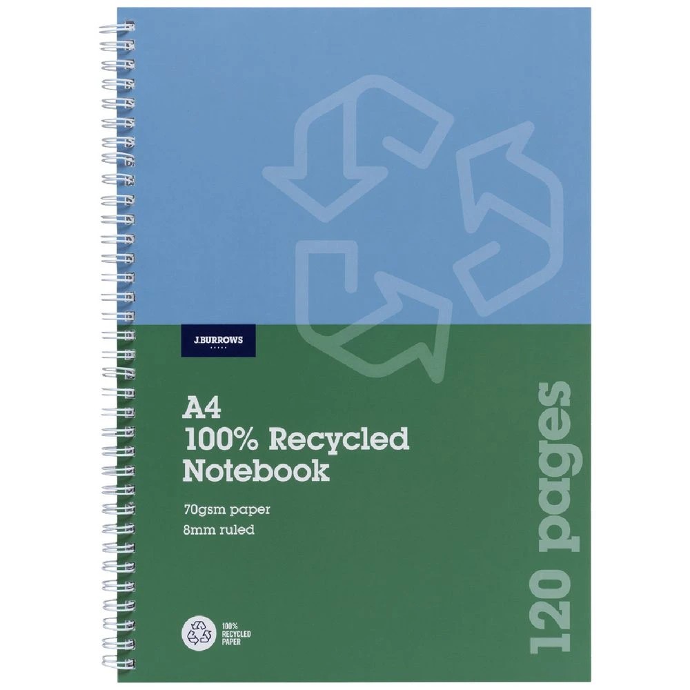 1 J.Burrows A4 Spiral Notebook 120 Pages, 1 of 3