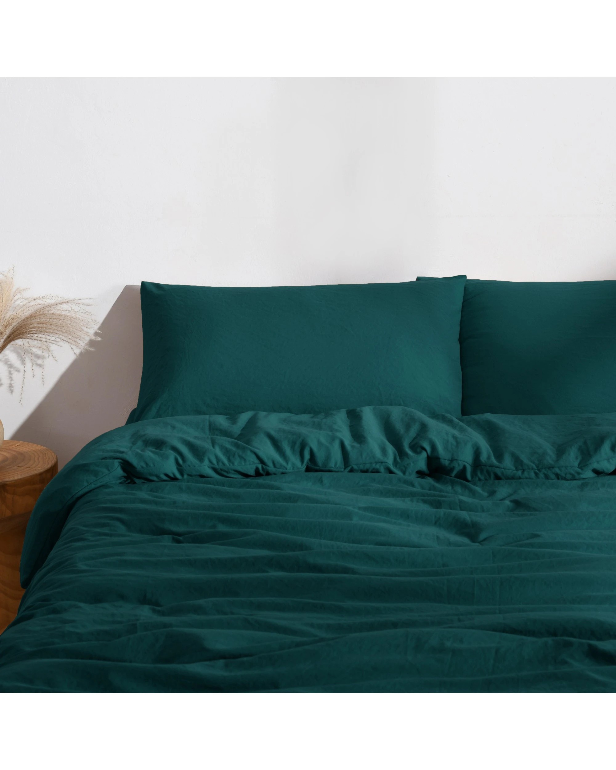 6 Dreamaker Superfine Washed Microfibre Quilt Cover Set - King Bed - Teal, 6 of 9