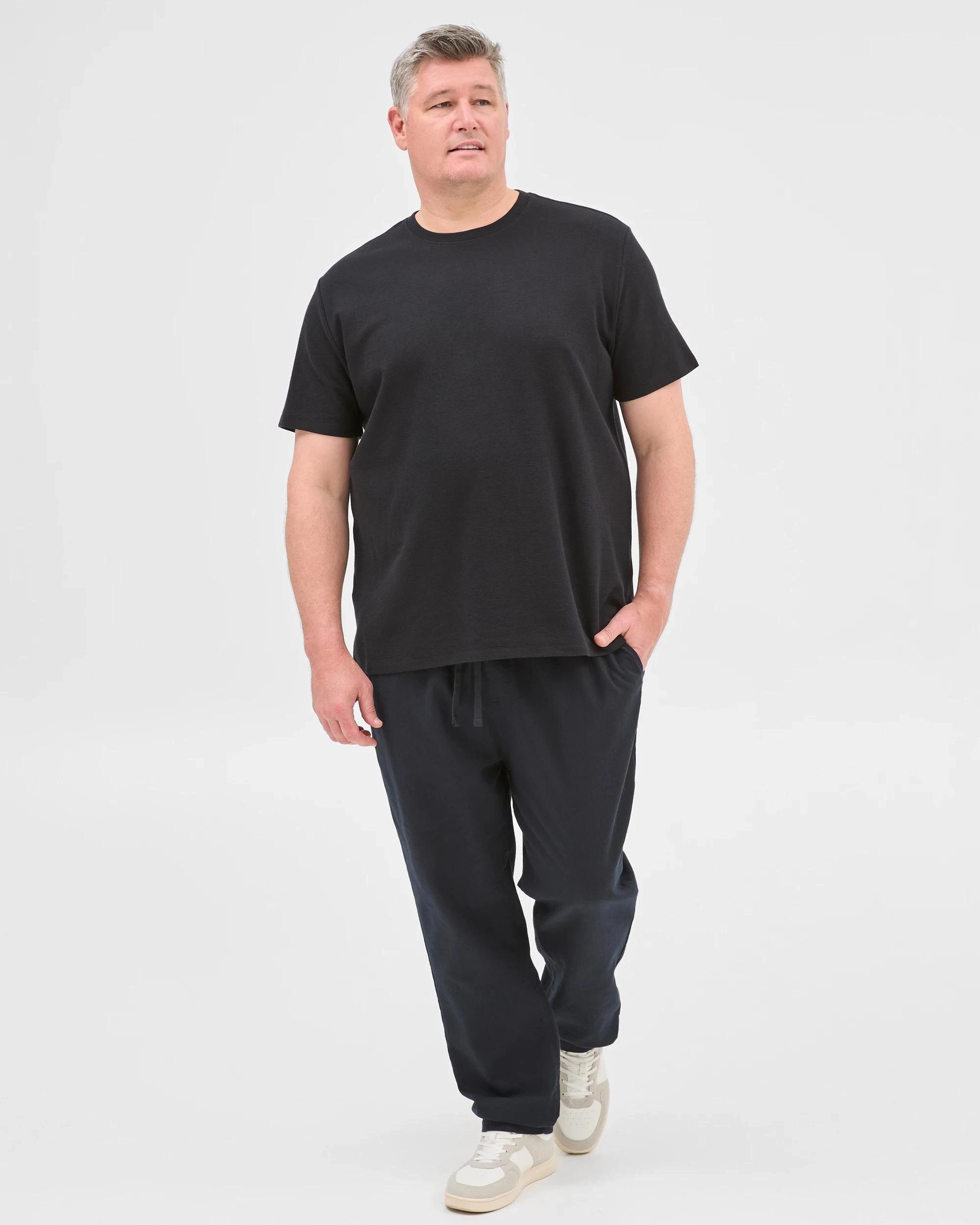 1 Target Plus Size Australian Cotton Textured Pants BLACK, 1 of 5