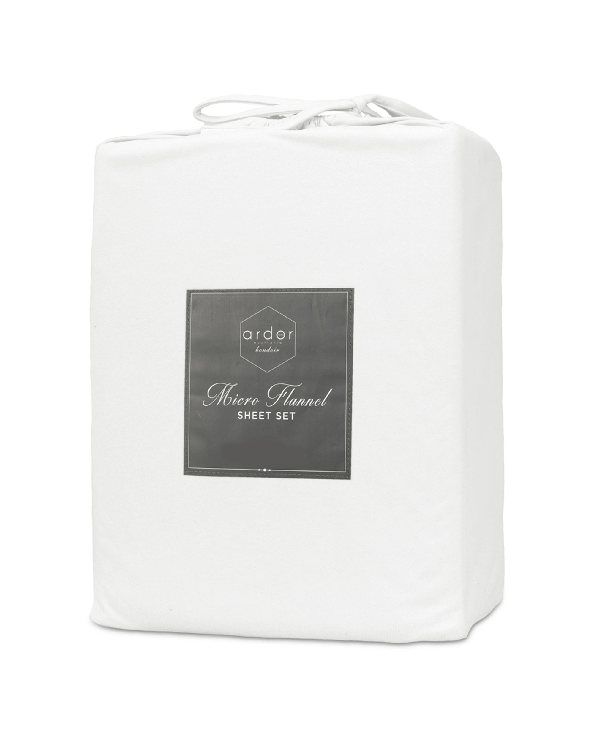 2 Ardor Boudoir Polyester Wrinkle Resistant MicroFlannel Bed Sheet Set - King Bed - White, 2 of 2
