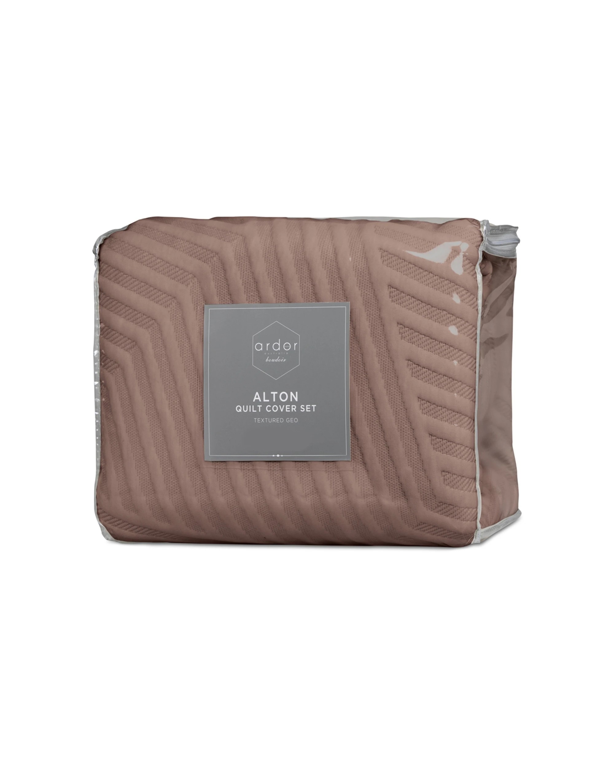 4 ARDOR Alton Quilt Cover Set - Geo Jacquard - Polyester - King 245x210cm
 - King Bed, 4 of 4