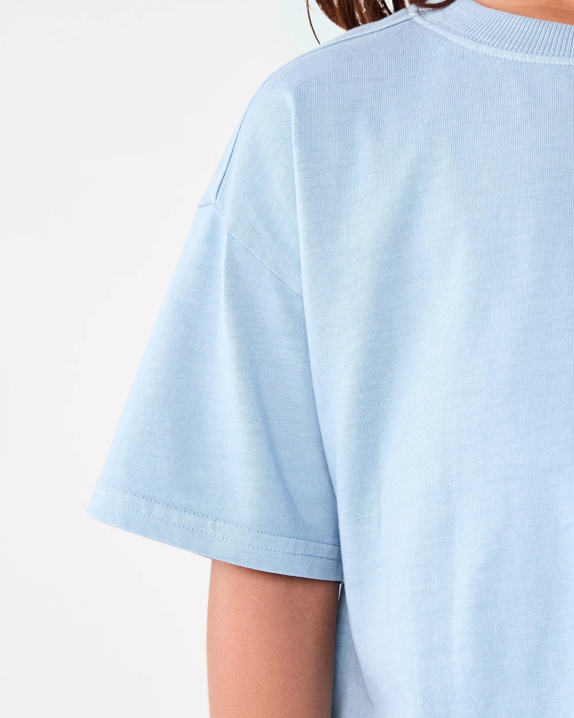 5 Oversized Washed T-shirt Faded Blue, 5 of 7
