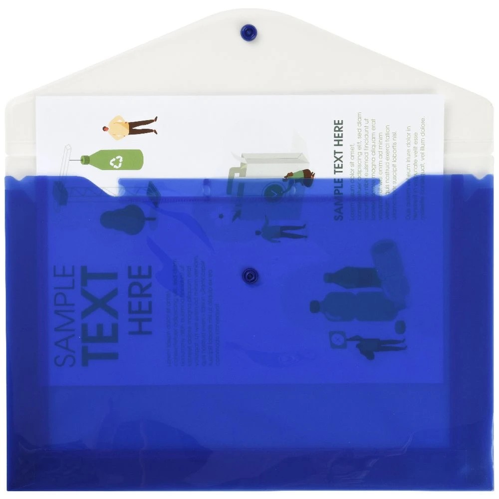 3 J.Burrows Tri Document Wallet Blue, 3 of 3