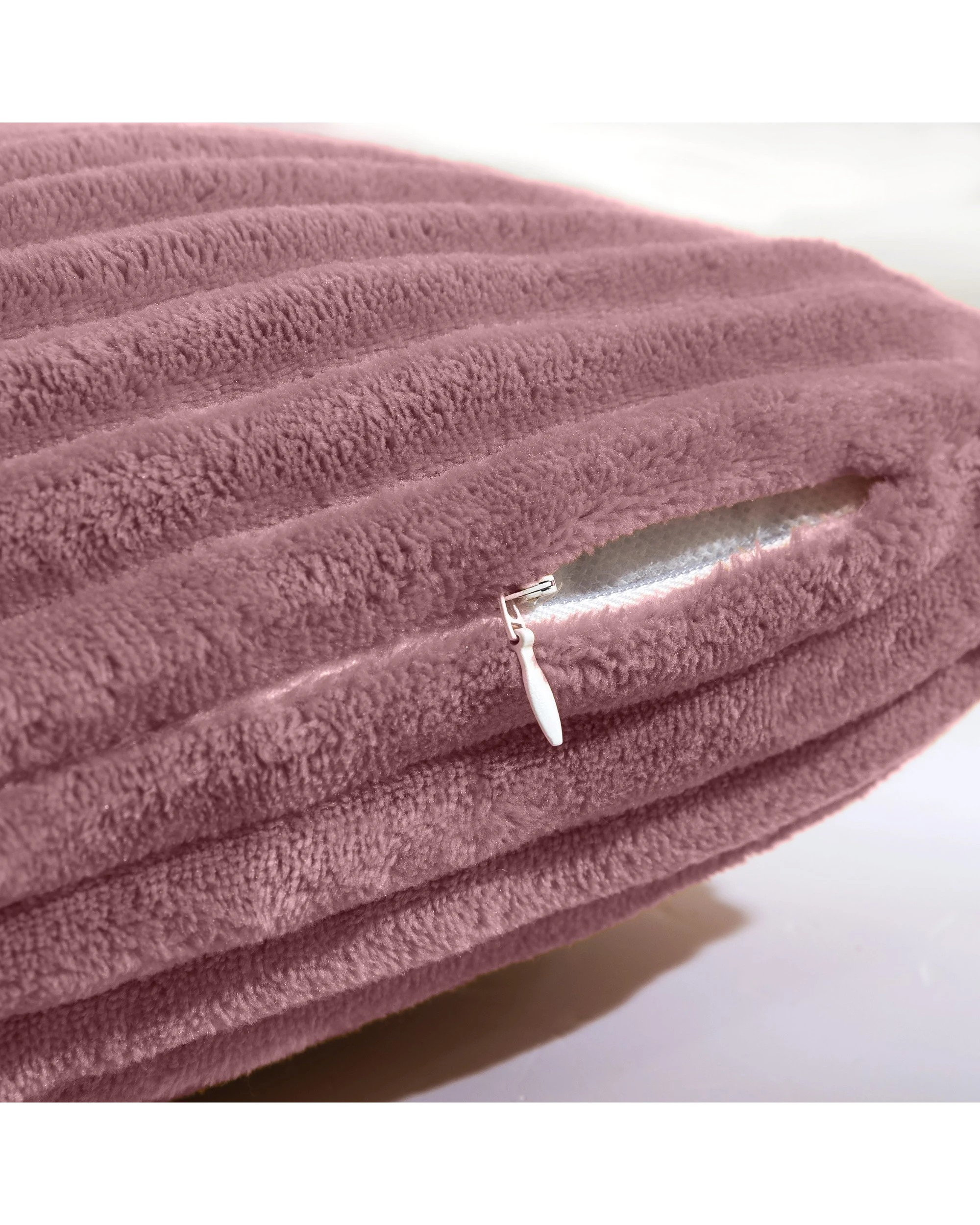 4 Dreamaker Signature Embossed Corduroy Fleece Cushion 45x45cm - Blush, 4 of 6
