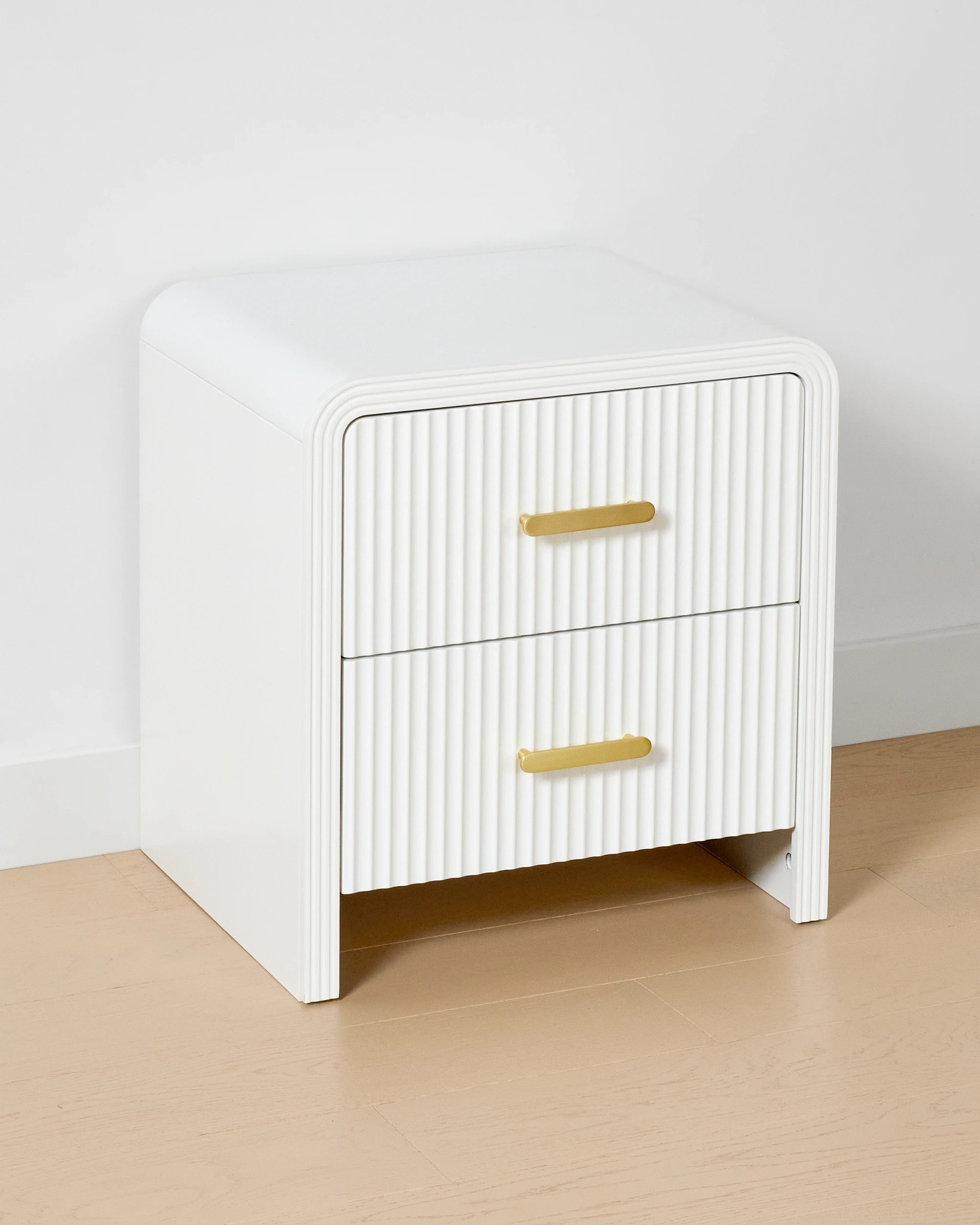 4 Luna 2 Drawer Bedside Table - White, 4 of 9