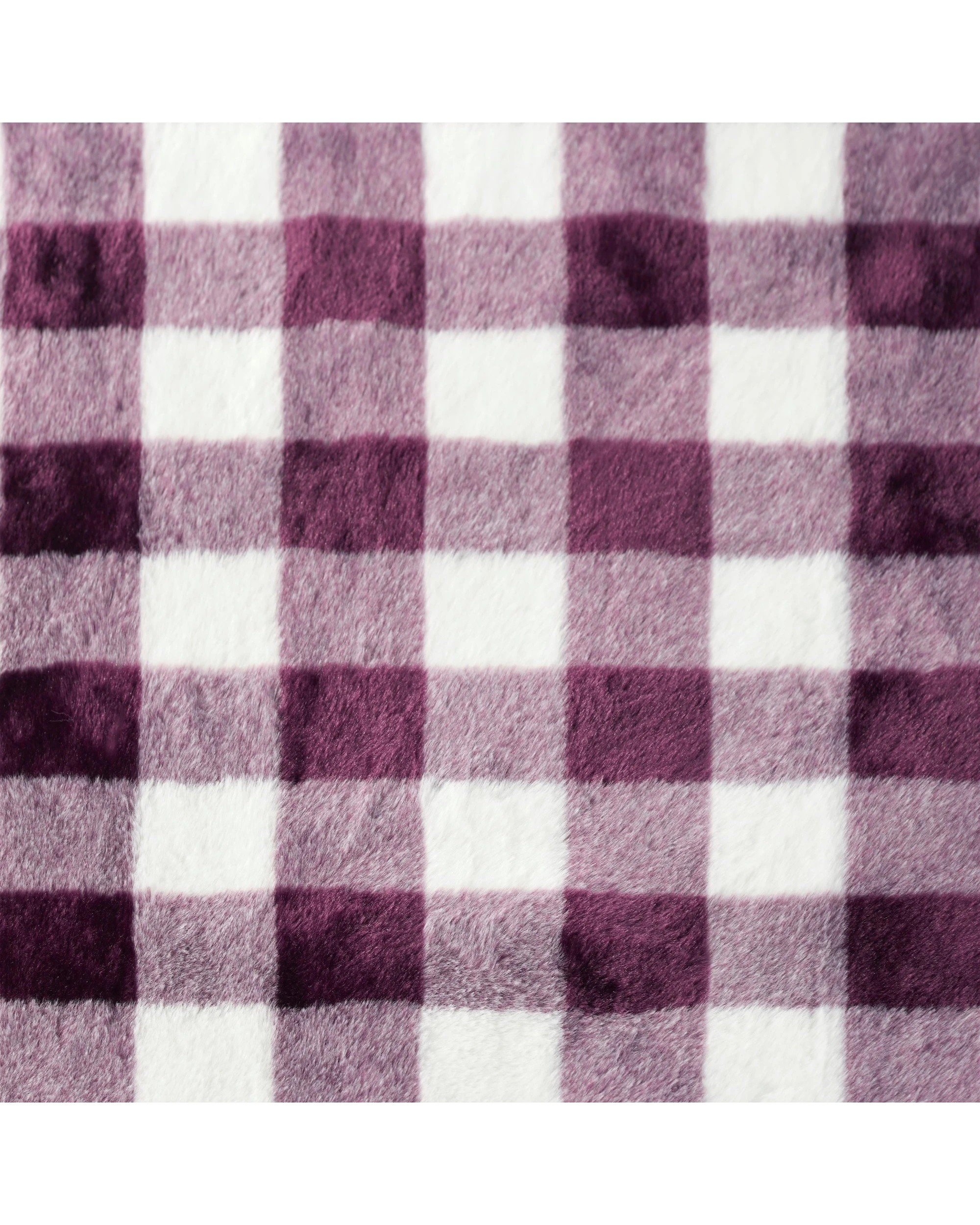4 Dreamaker Gingham Plush Throw Blanket 130x170cm - Cherry, 4 of 6