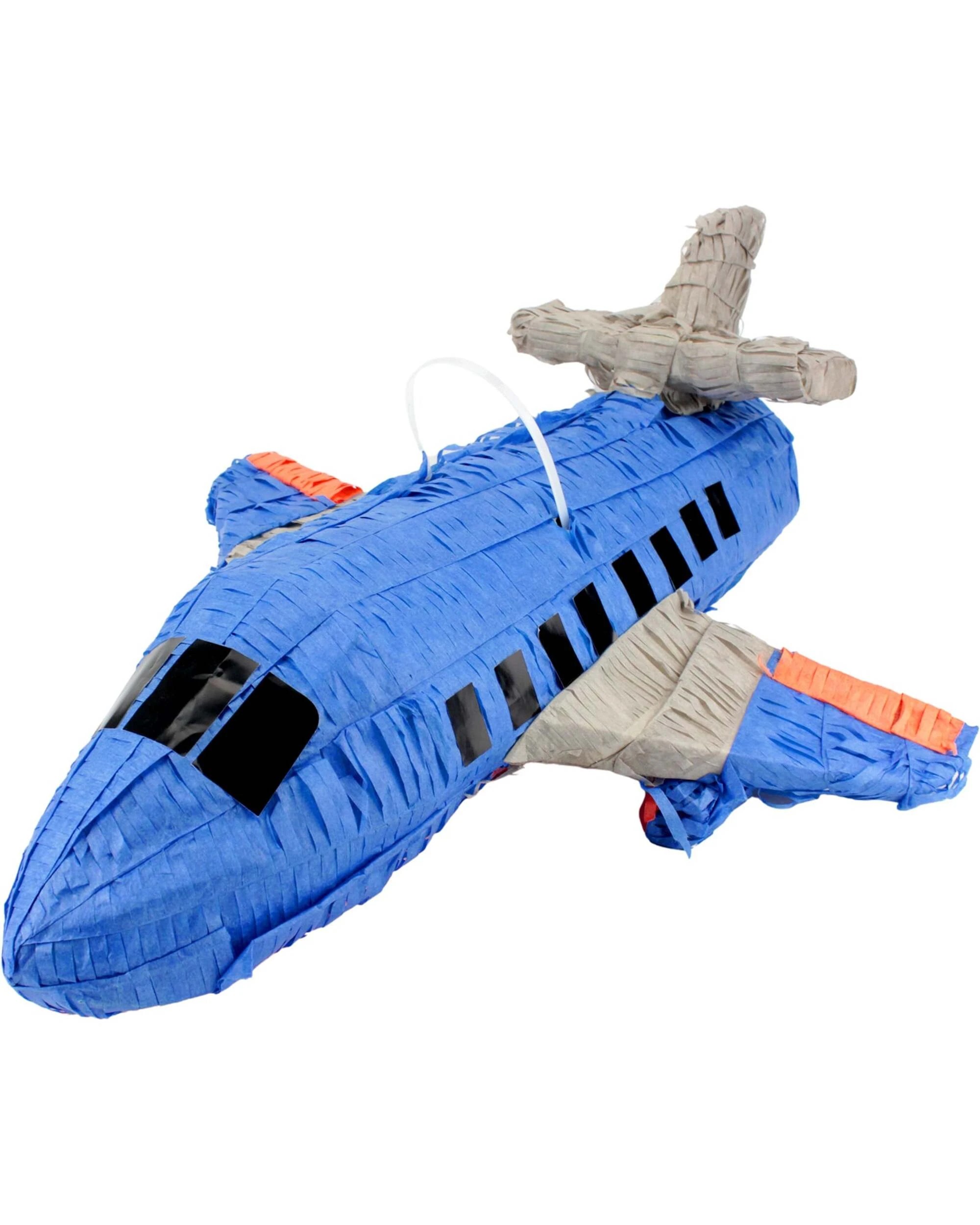 1 Unique Air Plane Pinata - Blue, Orange, Grey, 1 of 1