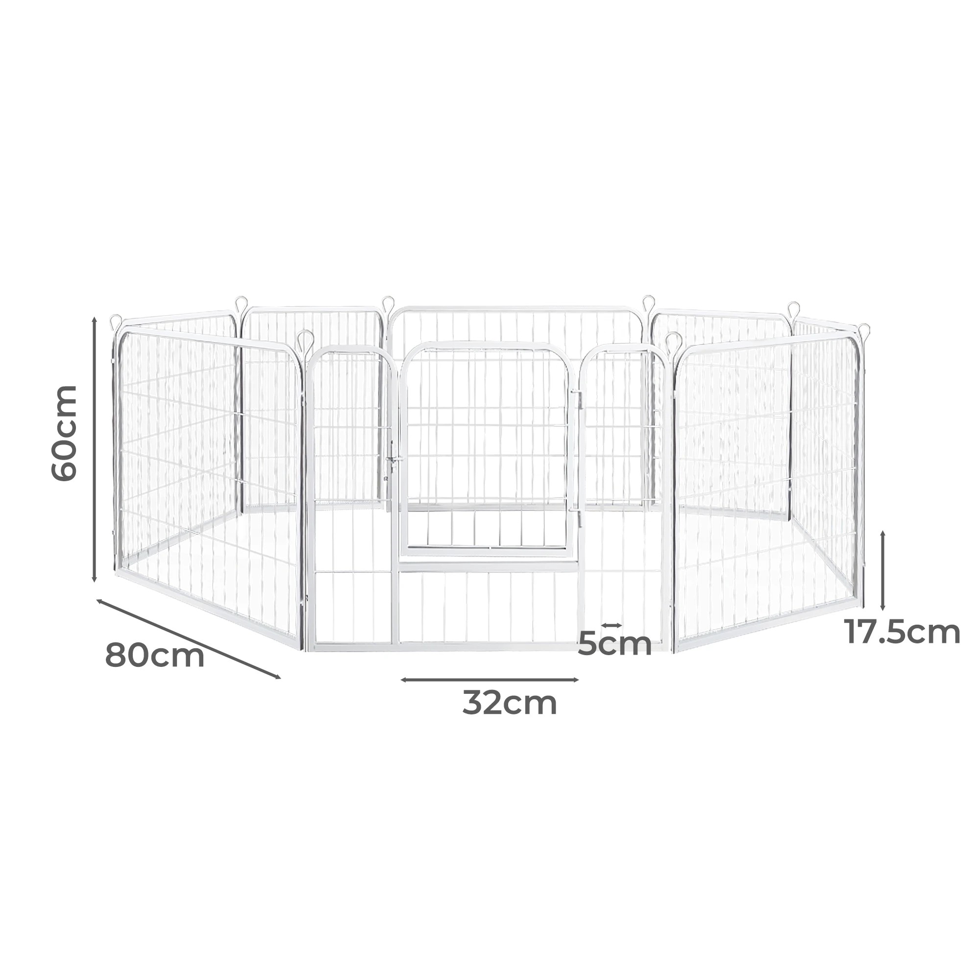 2 Pawz 8 Panel Pet Playpen White 24 Inch, 2 of 3