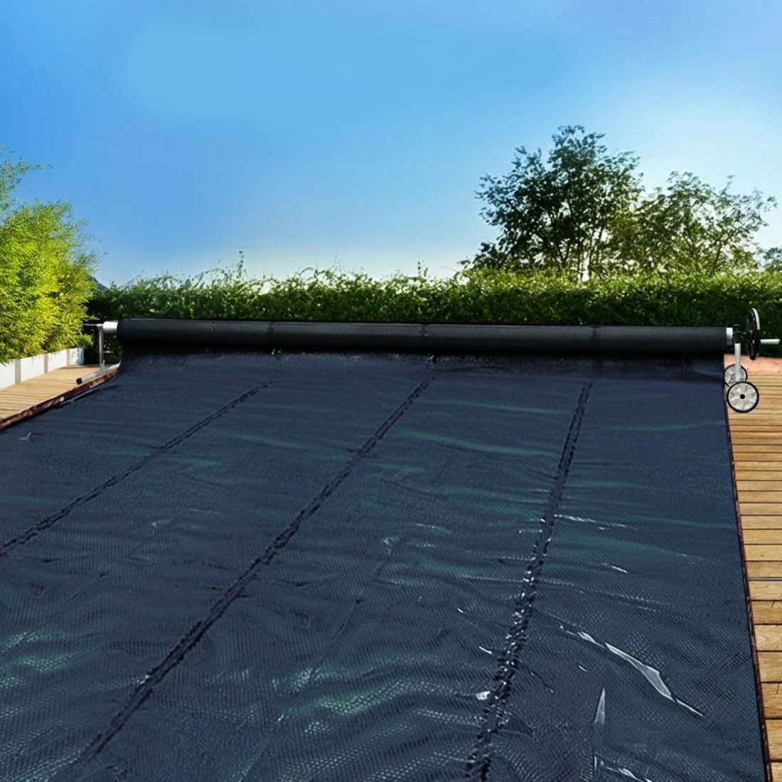 4 Aqua Buddy Pool Cover 600 Micron 11x4.8m w/ Roller 5.55m Swimming Pools  Solar Blanket - Multi, 4 of 6