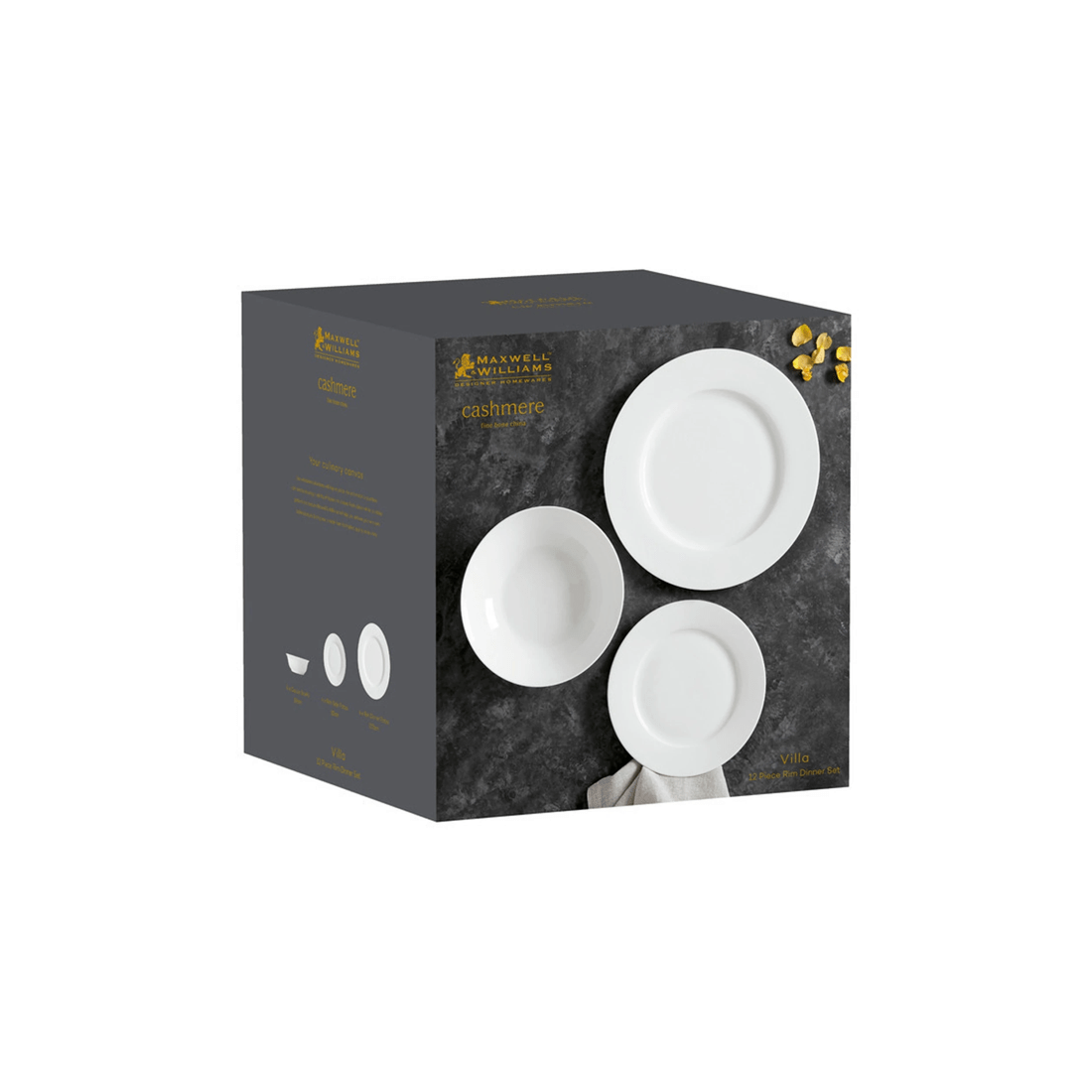 1 Maxwell & Williams 12pc Cashmere Rim Villa Dinner Set Dinnerware Everyday
 - Plain, 1 of 3