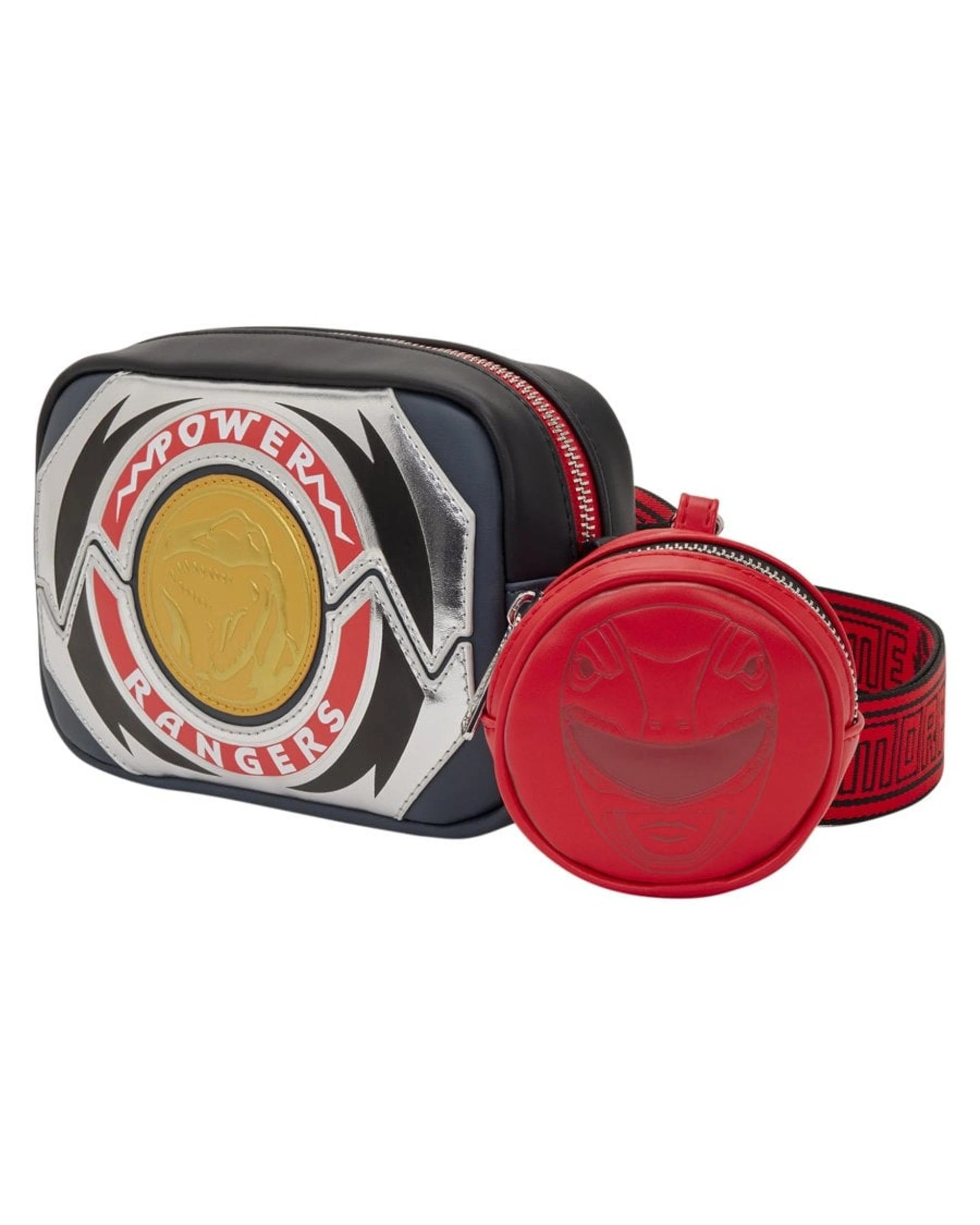 1 Loungefly Power Rangers Red Ranger Sling Bag, 1 of 5