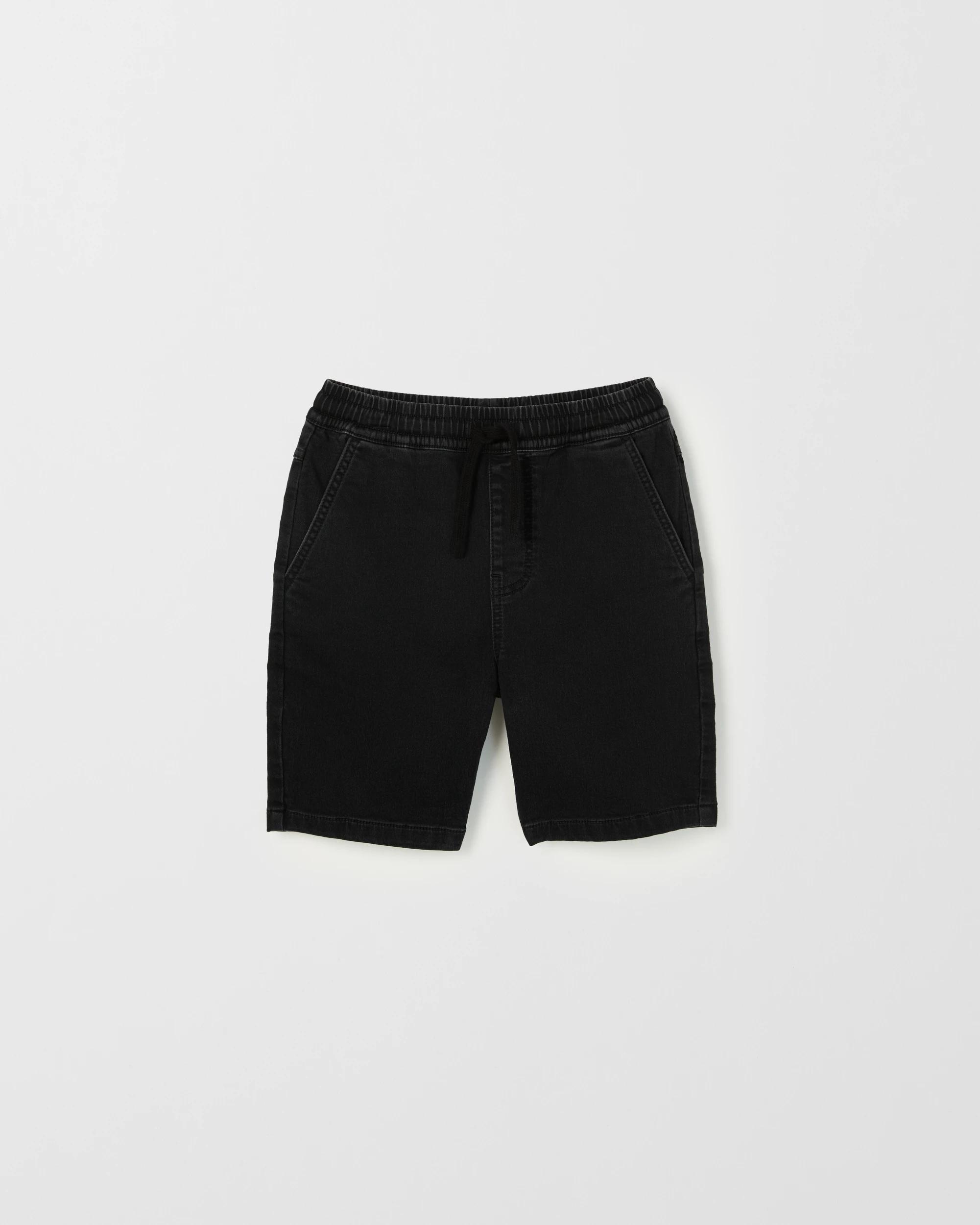 5 Target Kids Elastic Waistband Denim Shorts BLACKWASH, 5 of 6