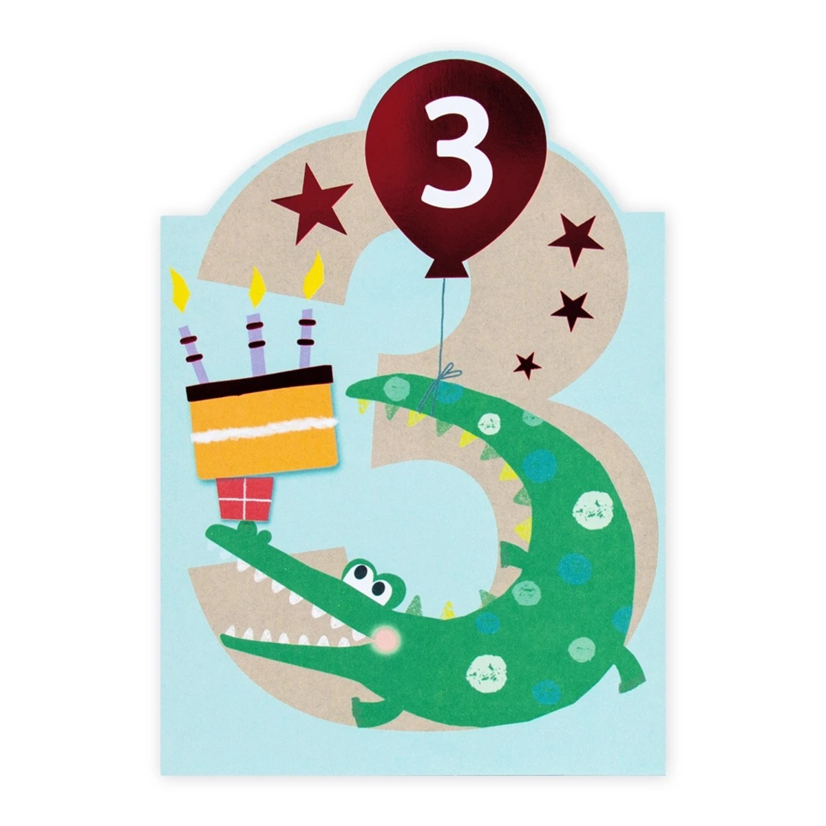 3 Connections from Hallmark 3rd Birthday Card - Smile, Crocodile, 3 of 3