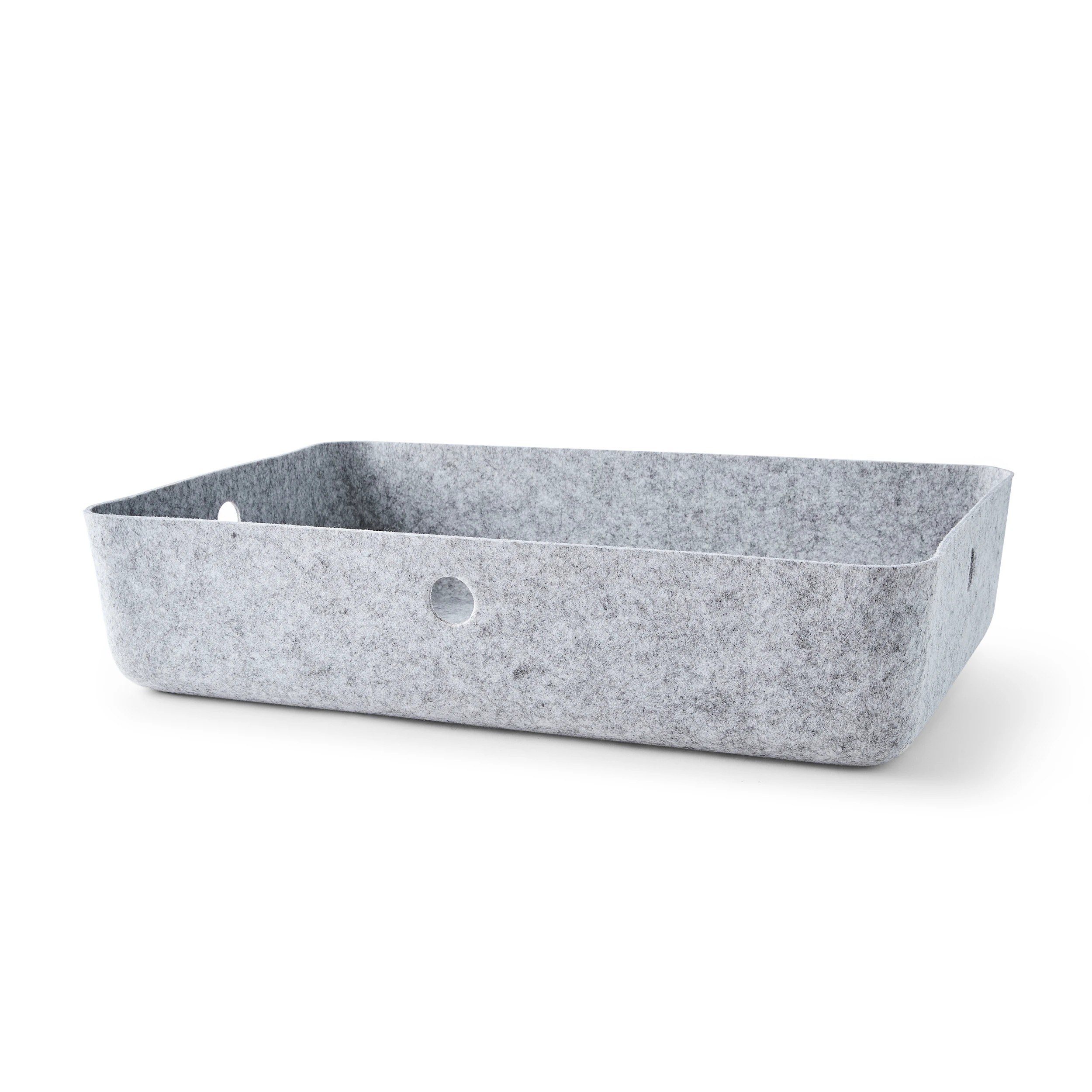 4 Felt Underbed Basket with Lid - Grey, 4 of 10