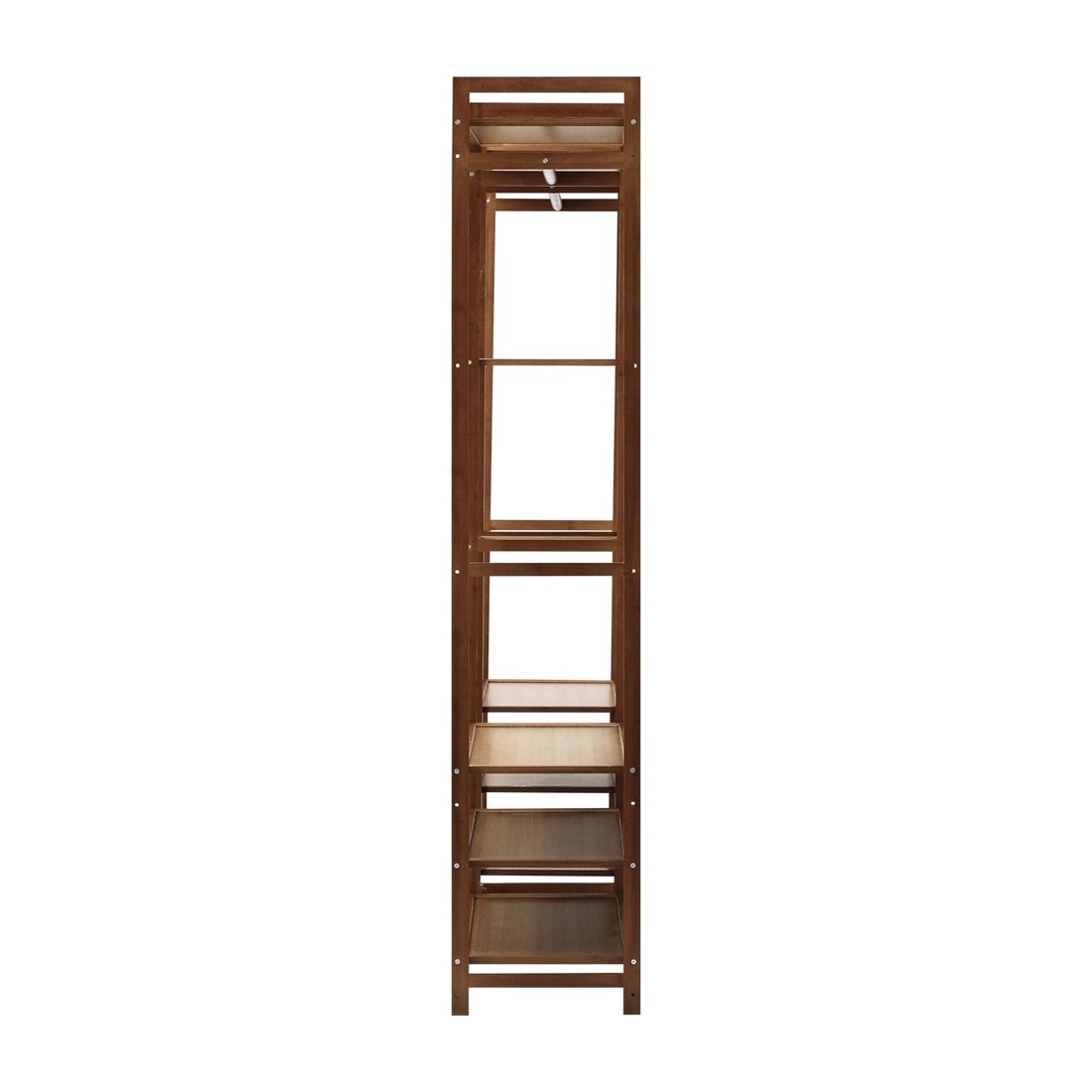 8 Oikiture Clothes Rack Open Wardrobe Garment Coat Hanging Rail Bamboo 13 Shelves
 - Natural, 8 of 10
