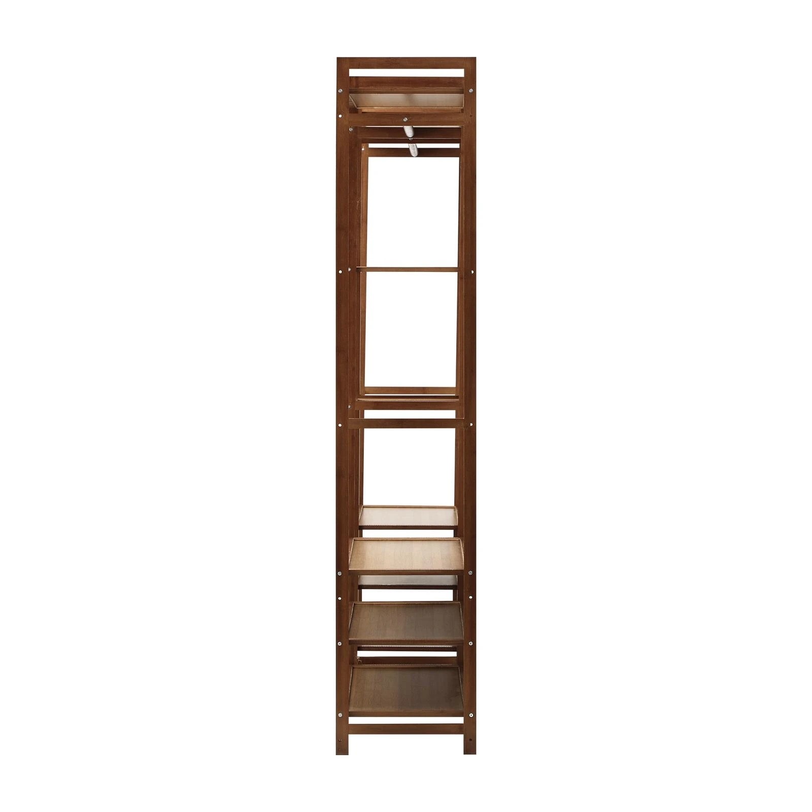 8 Oikiture Clothes Rack Open Wardrobe Garment Coat Hanging Rail Bamboo 13 Shelves
 - Natural, 8 of 10