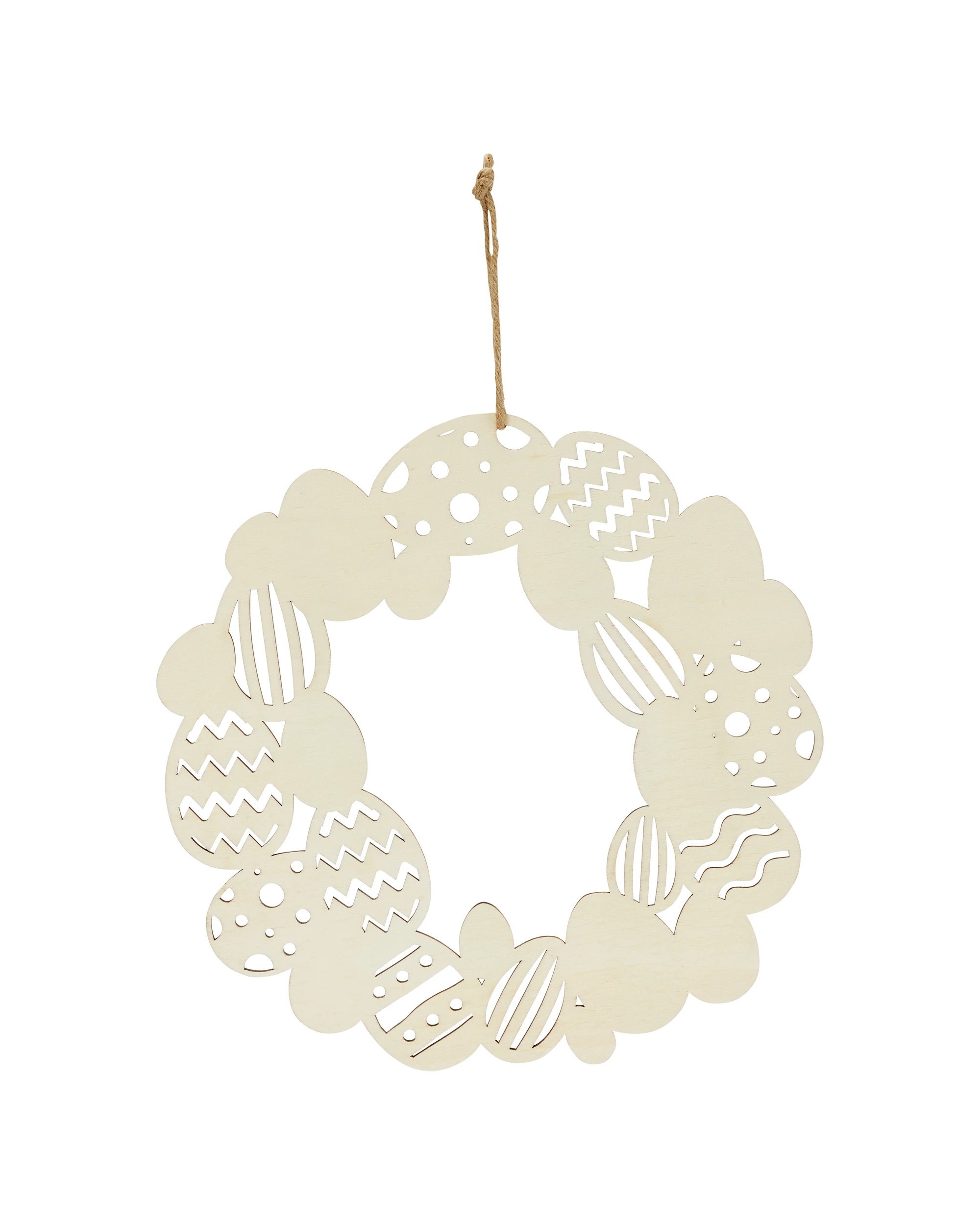 3 Wood Blank Hanging Wreath, 3 of 4