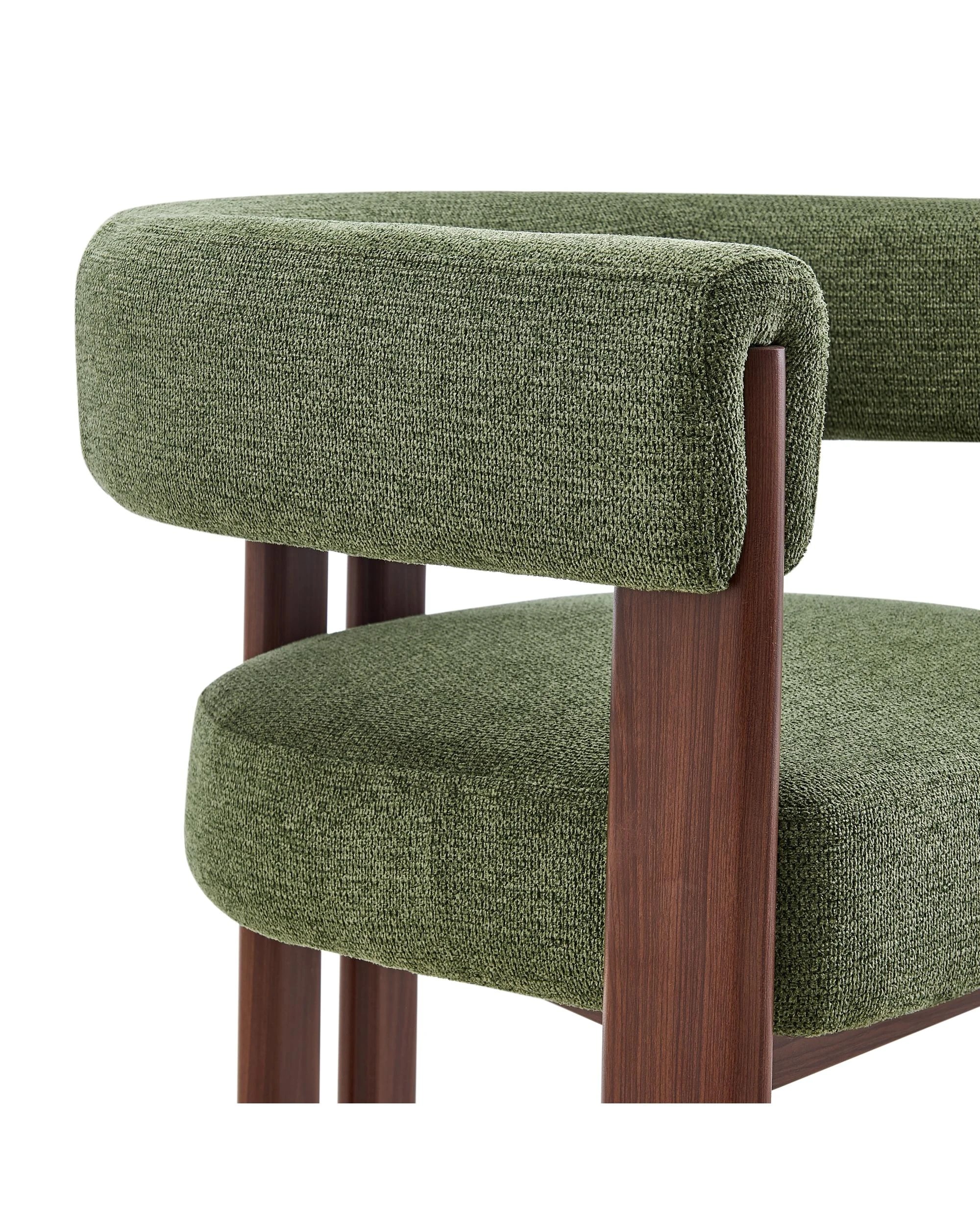 7 Kodu Accent Lounge Chair Armchair Olive and Walnut - Green, 7 of 10