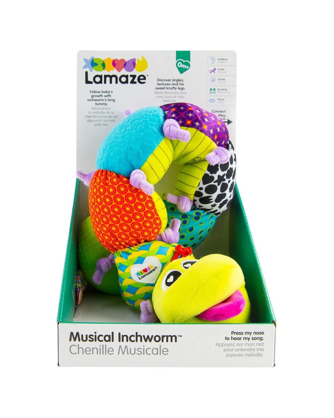 Lamaze Musical Inchworm Plush Toy Soft Sensory Baby Toy - Multi - Kmart