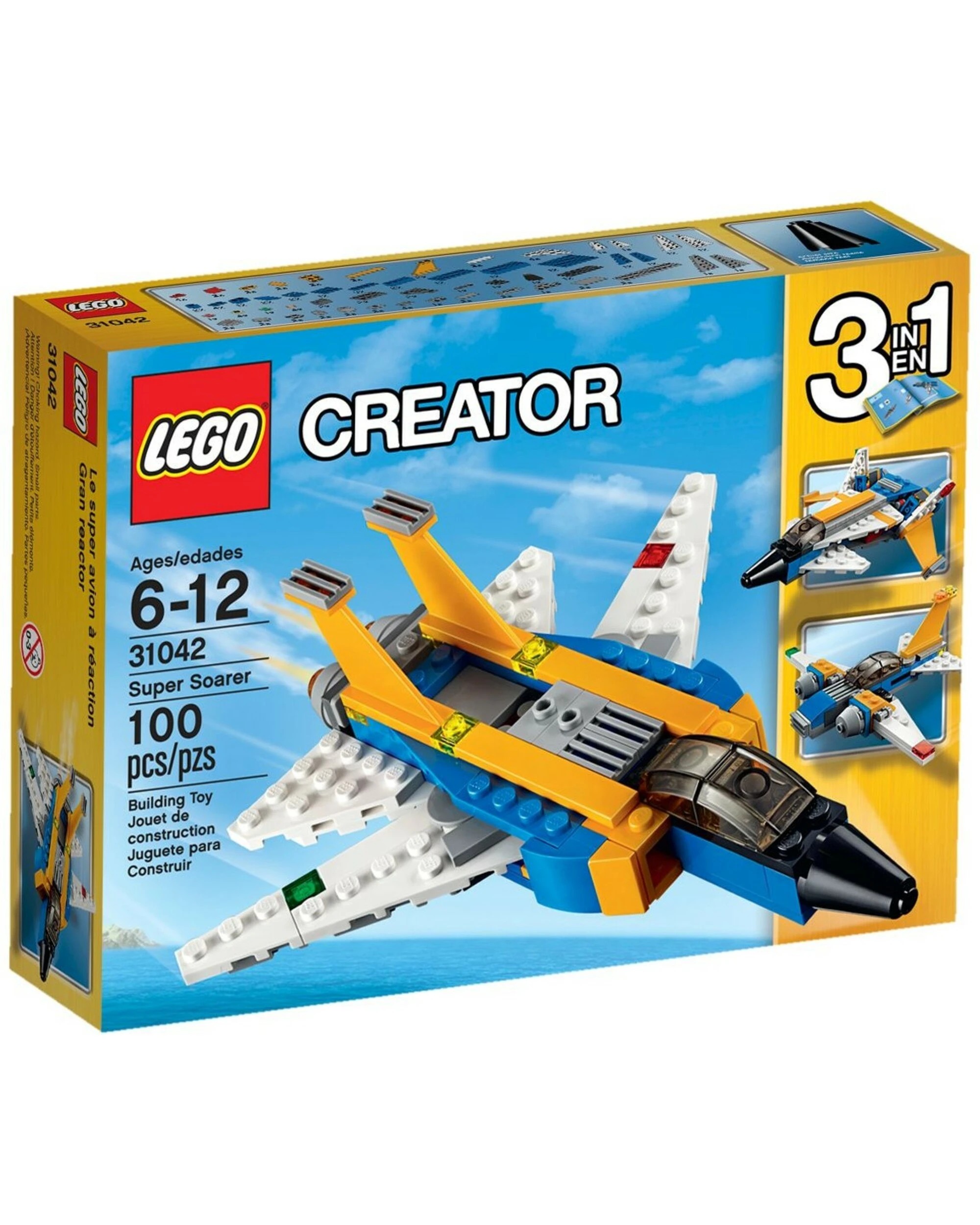 1 LEGO 31042 Super Soarer 3-in-1 Jet, Airplane, Futuristic Plane Building Set, 1 of 5