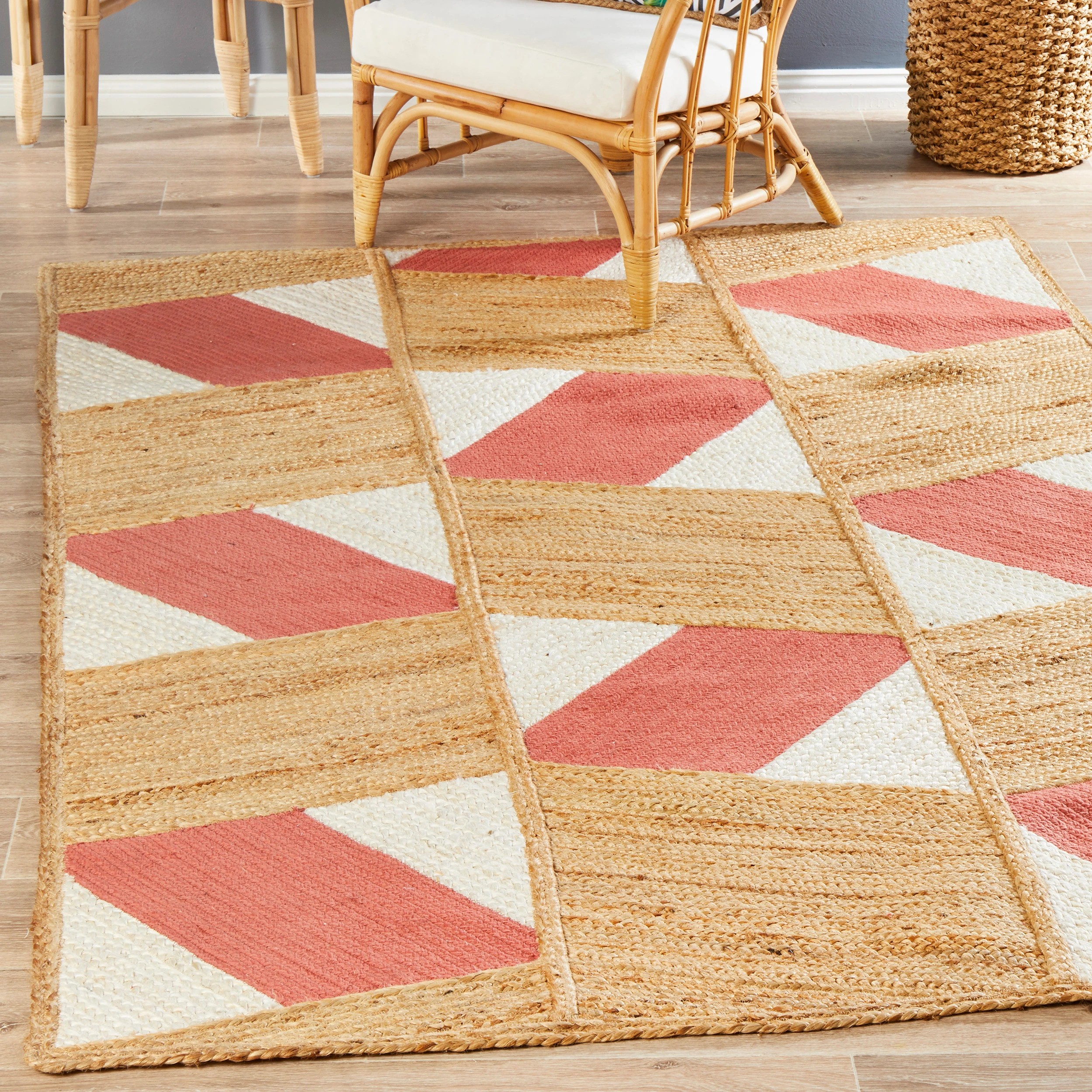 1 Common Ground Rugs Promenade 111 280x190cm - Large Hand Loomed Rug - Orange, 1 of 7