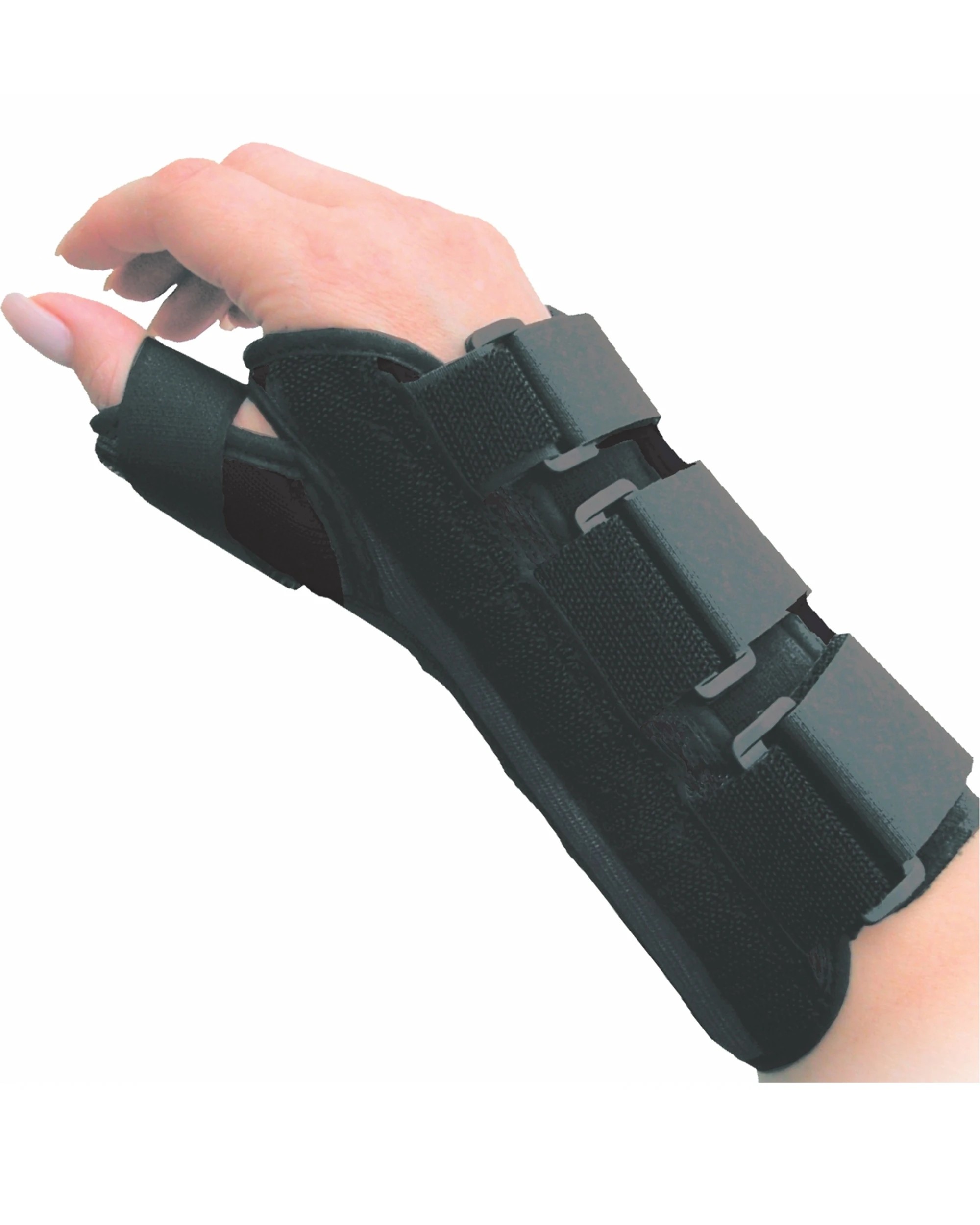 4 Bodyassist Deluxe Wrist Thumb Spica Brace Anatomical Contour Right Small - Black, 4 of 7