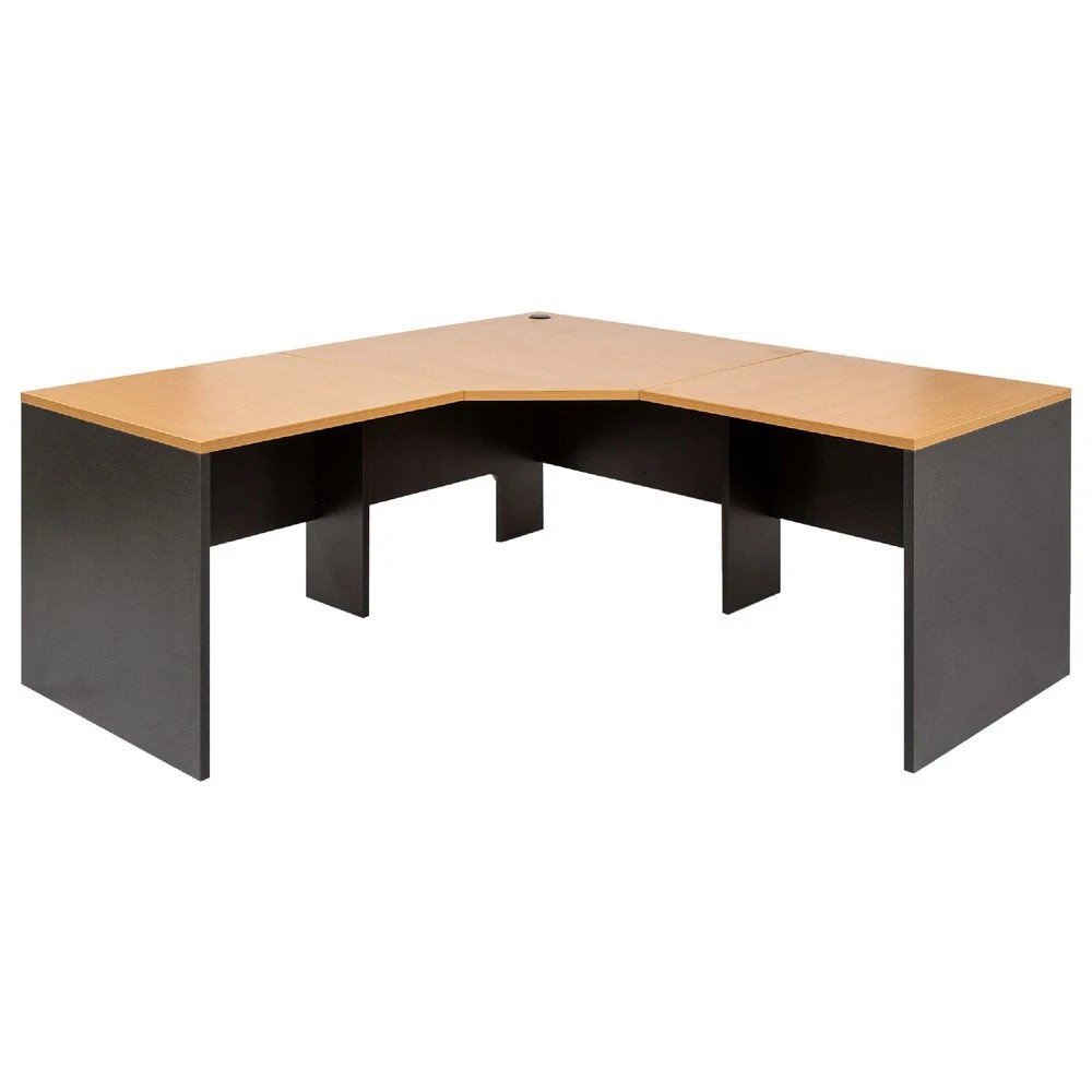 2 Velocity Workstation 1800 x 750mm Golden Beech and Ironstone Desks, Tables and Workstations, 2 of 5