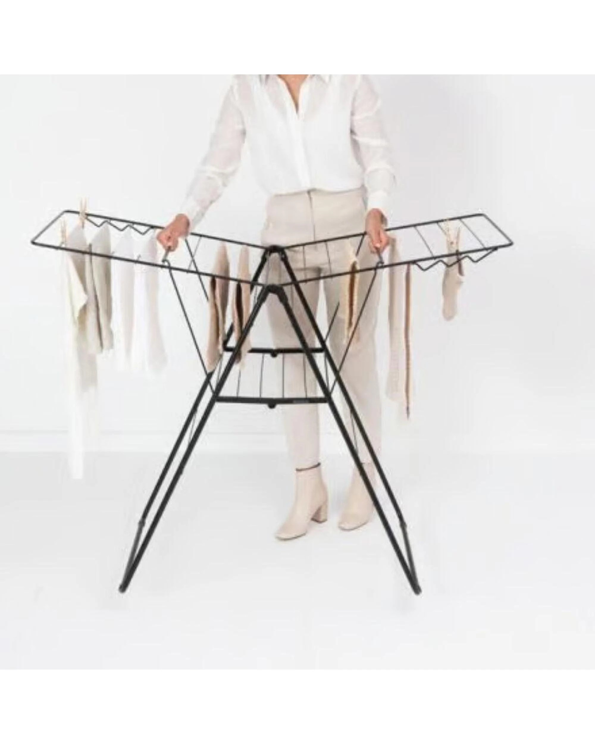 4 Brabantia HangOn 20m Clothes Laundry Dryer Rack  Matte Black Airer Hanging, 4 of 7