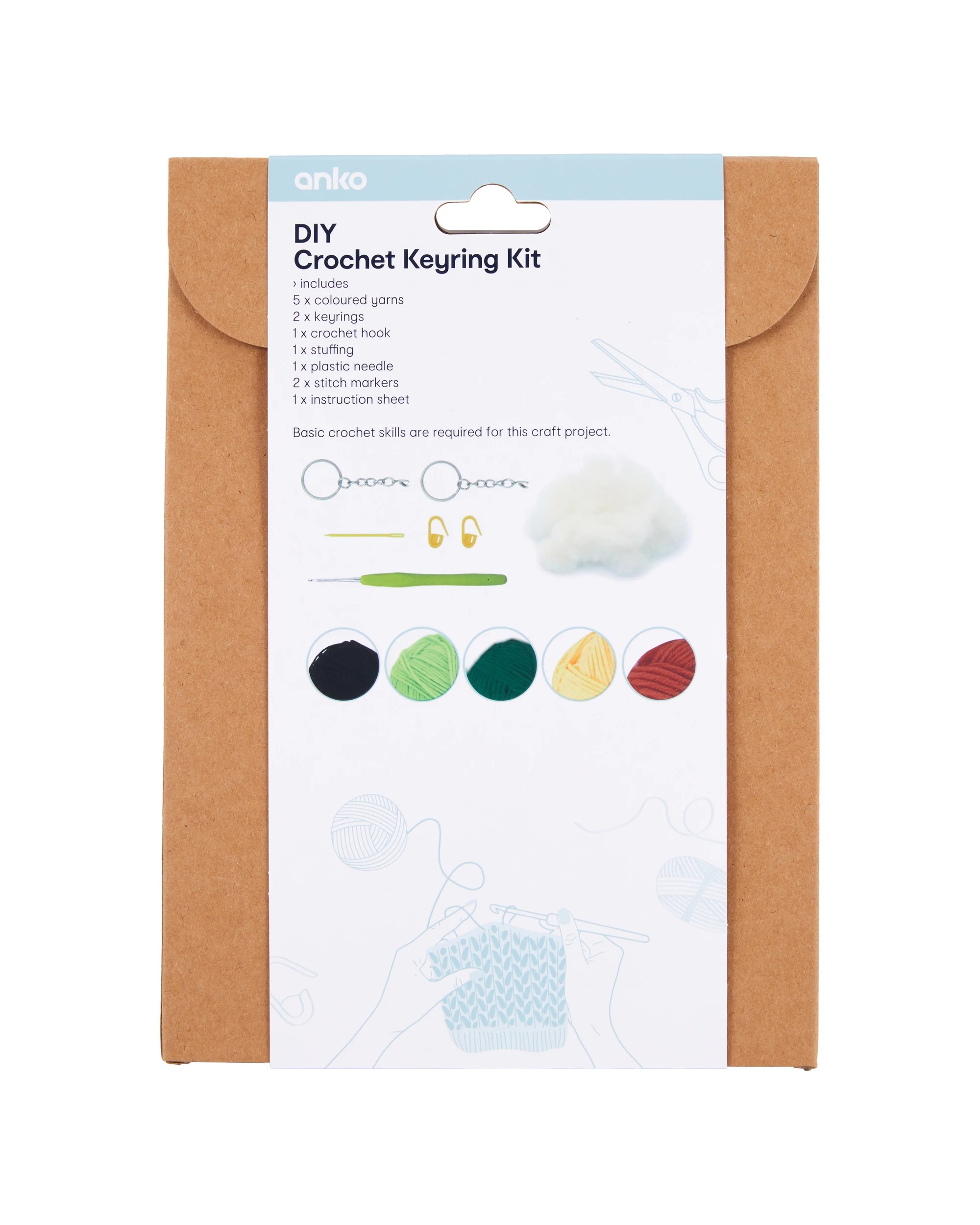 3 DIY Crochet Keyring Kit, 3 of 3